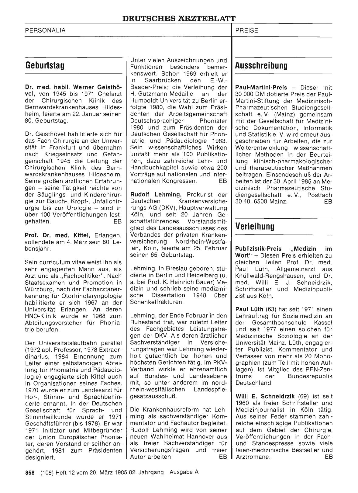 Vorschauseite 1: Ausschreibung