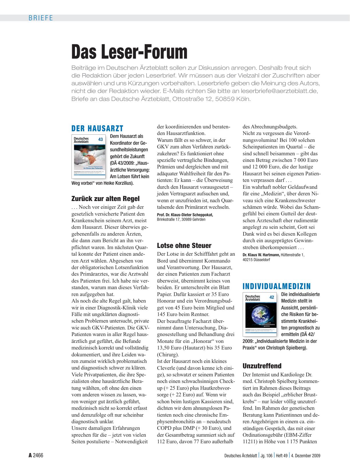 Vorschauseite 1: Individualmedizin: Unzutreffend