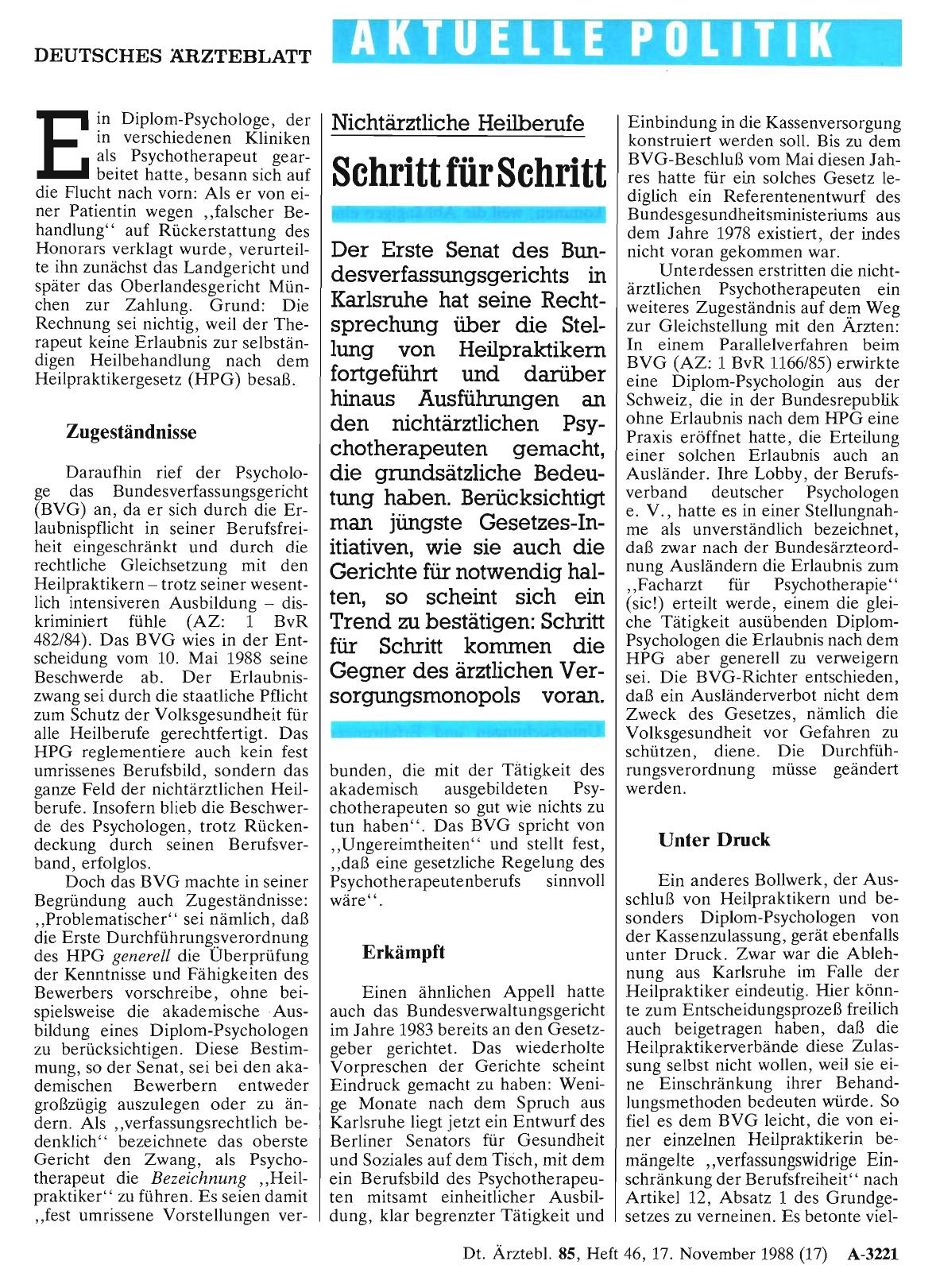 Vorschauseite 1: Nichtärztliche Heilberufe: Schritt für Schritt