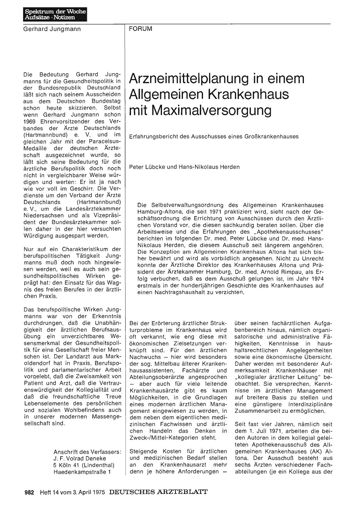 Vorschauseite 1: Arzneimittelplanung in einem Allgemeinen Krankenhaus mit Maximalversorgung