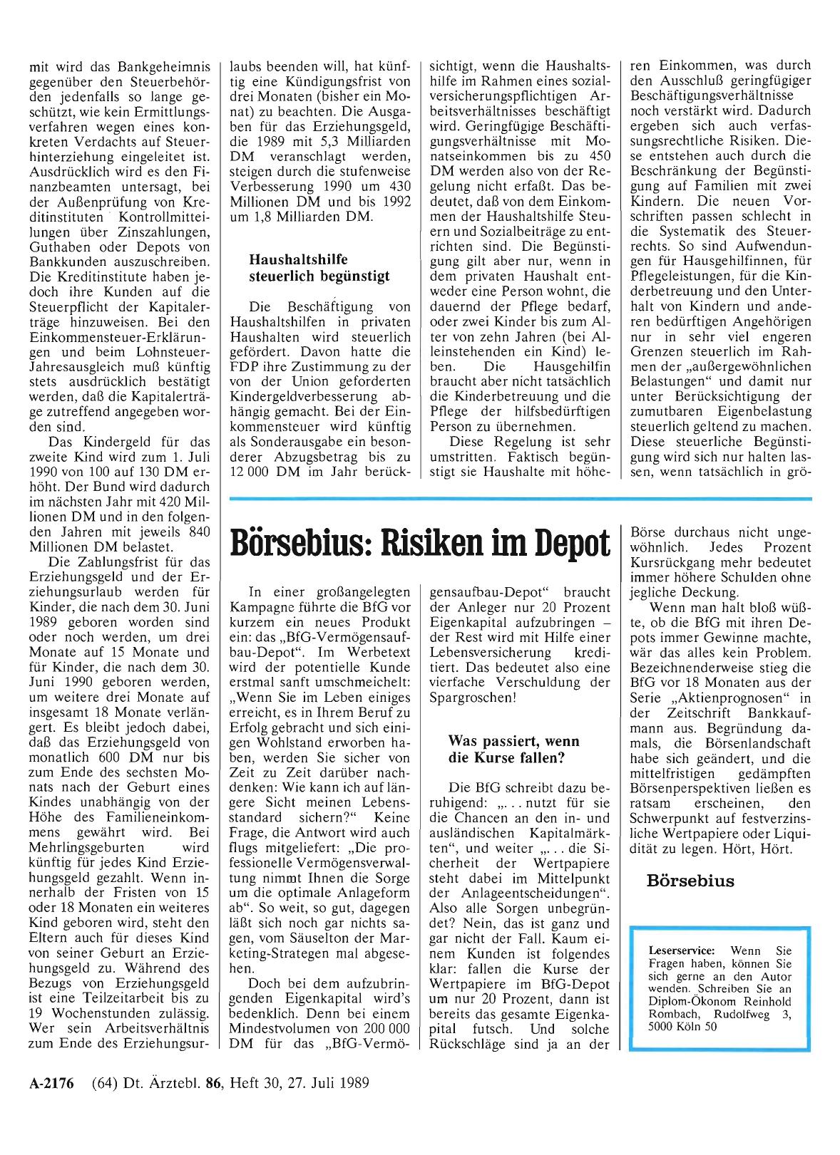 Vorschauseite 1: Börsebius: Risiken im Depot
