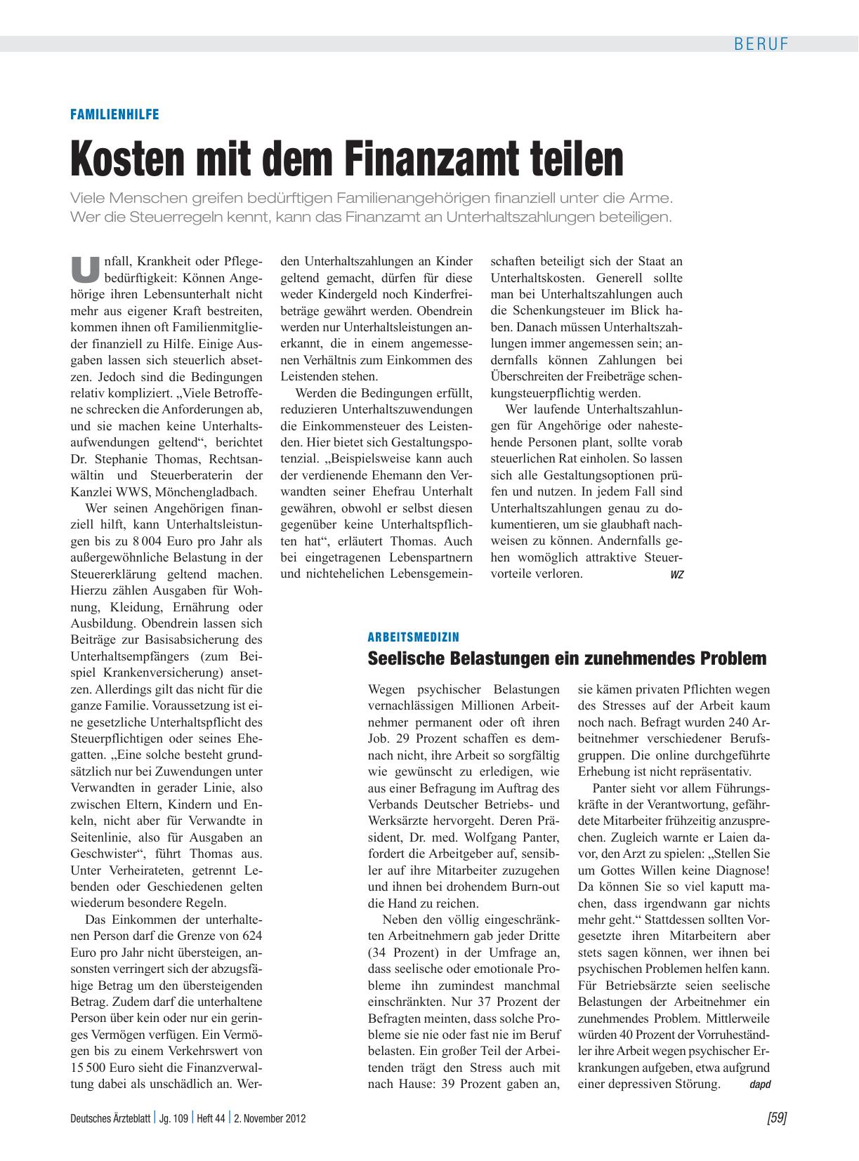 Vorschauseite 1: Familienhilfe: Kosten mit dem Finanzamt teilen