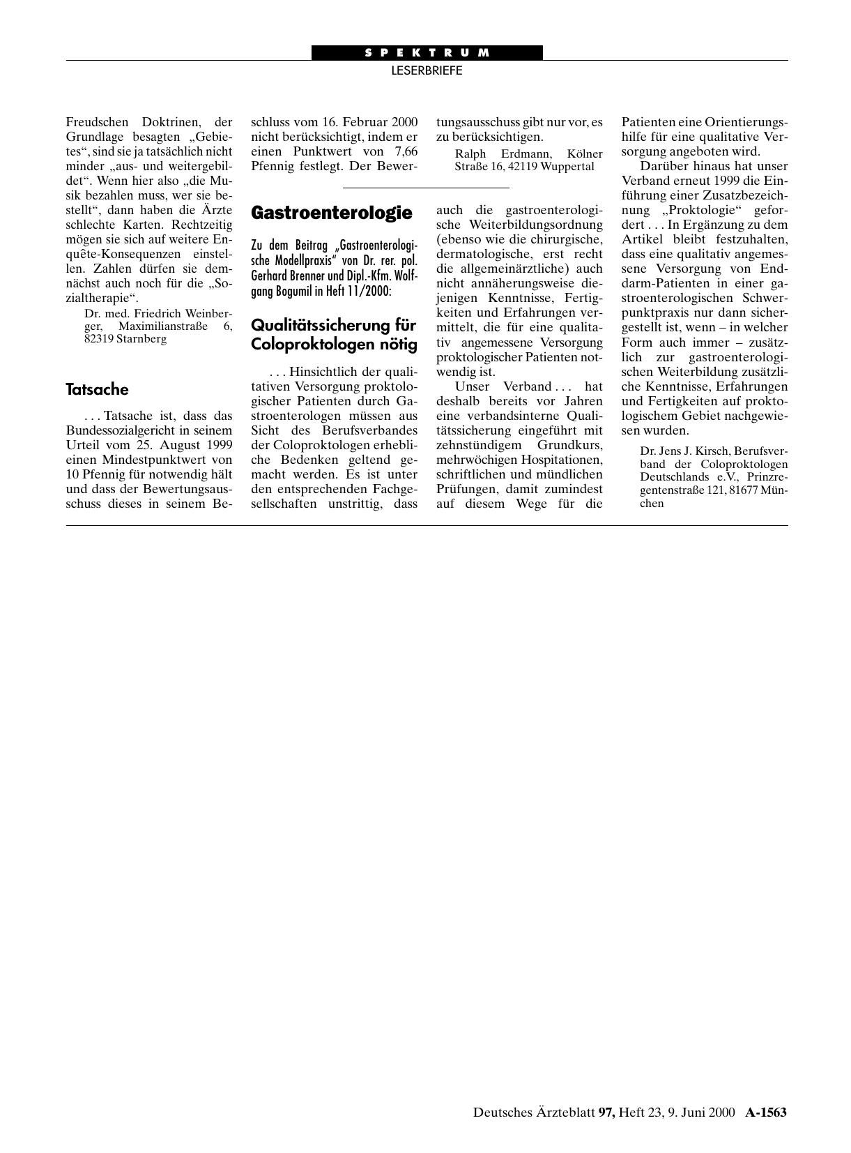 Vorschauseite 1: Gastroenterologie: Qualitätssicherung für Coloproktologen nötig