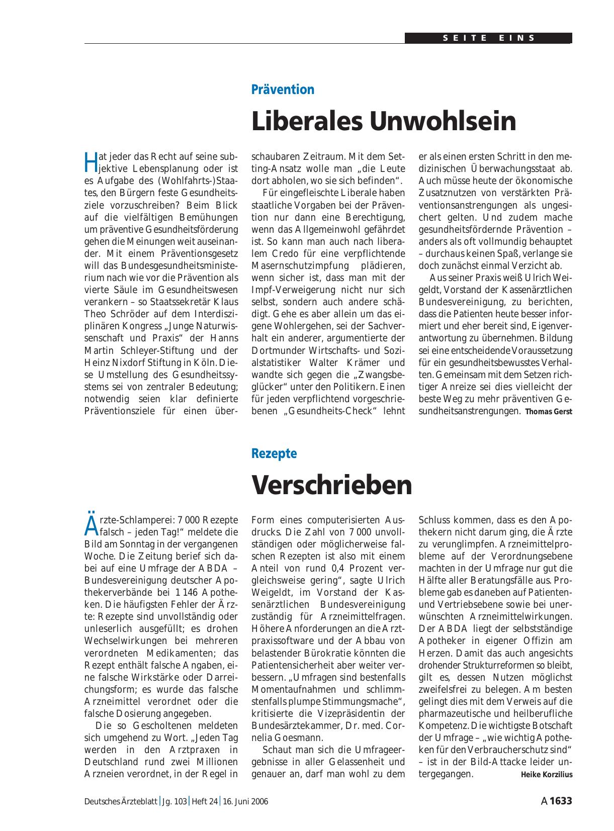 Vorschauseite 1: Rezepte: Verschrieben