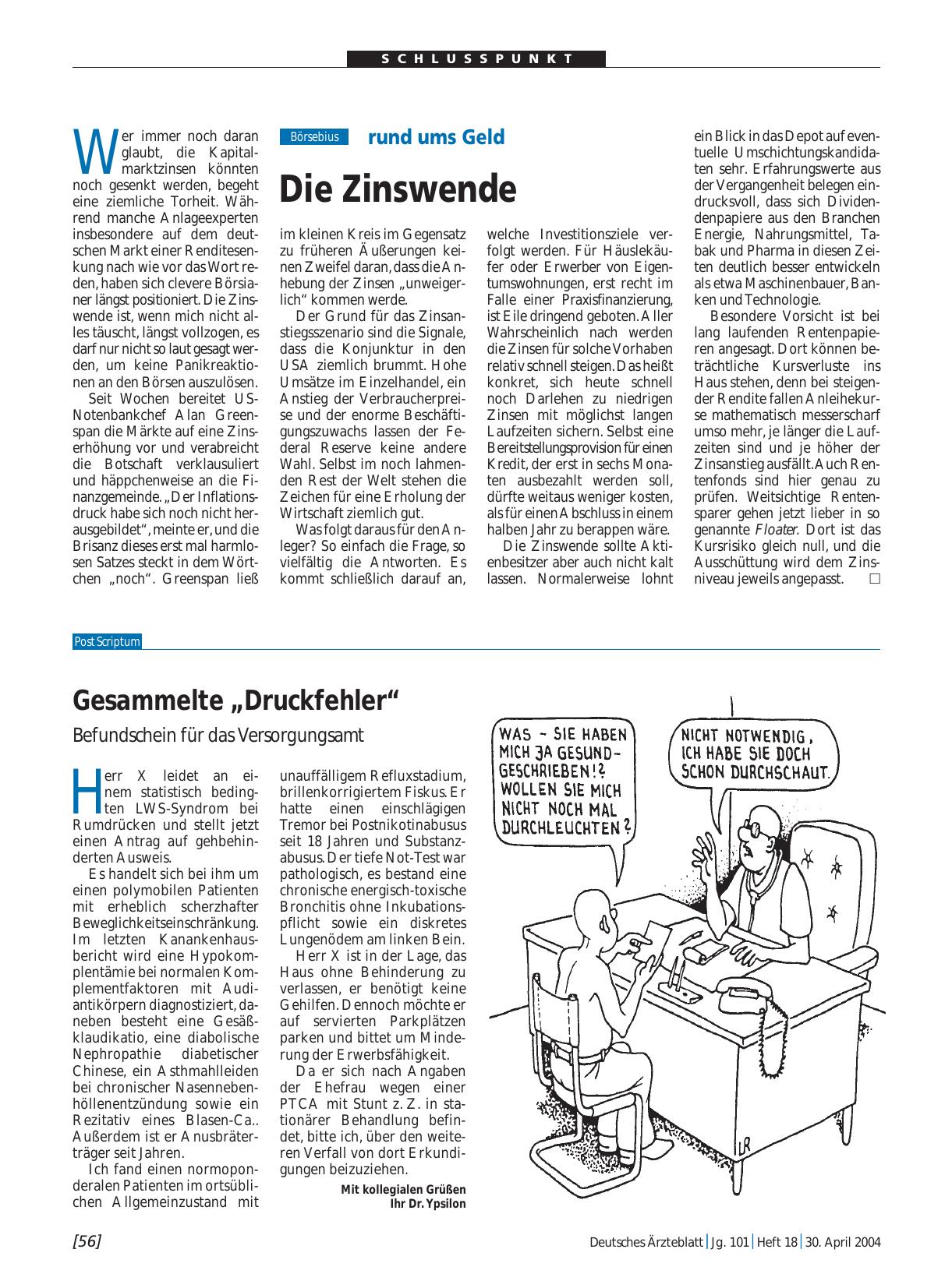 Vorschauseite 1: rund ums Geld: Die Zinswende