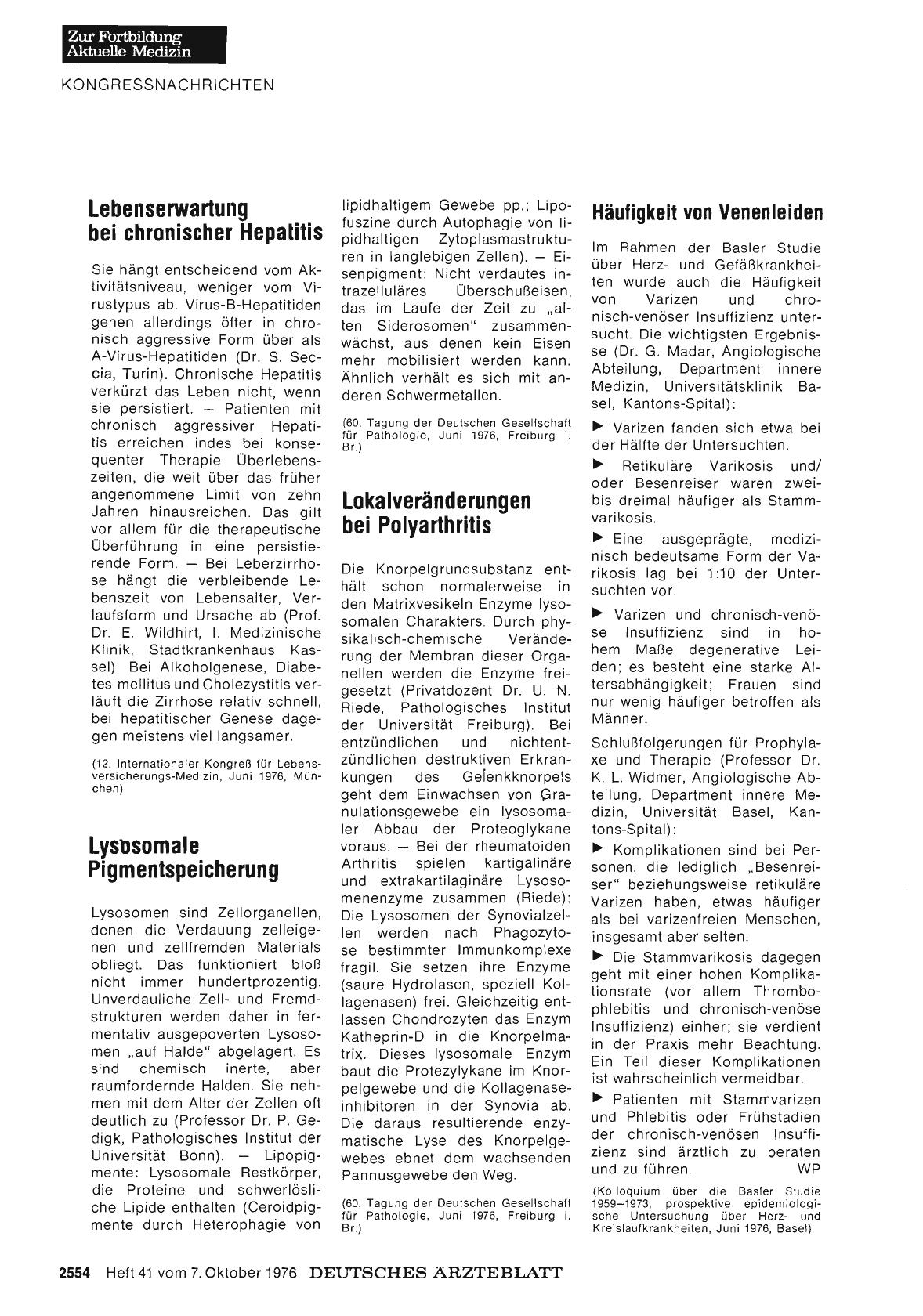 Vorschauseite 1: Lebenserwartung bei chronischer Hepatitis