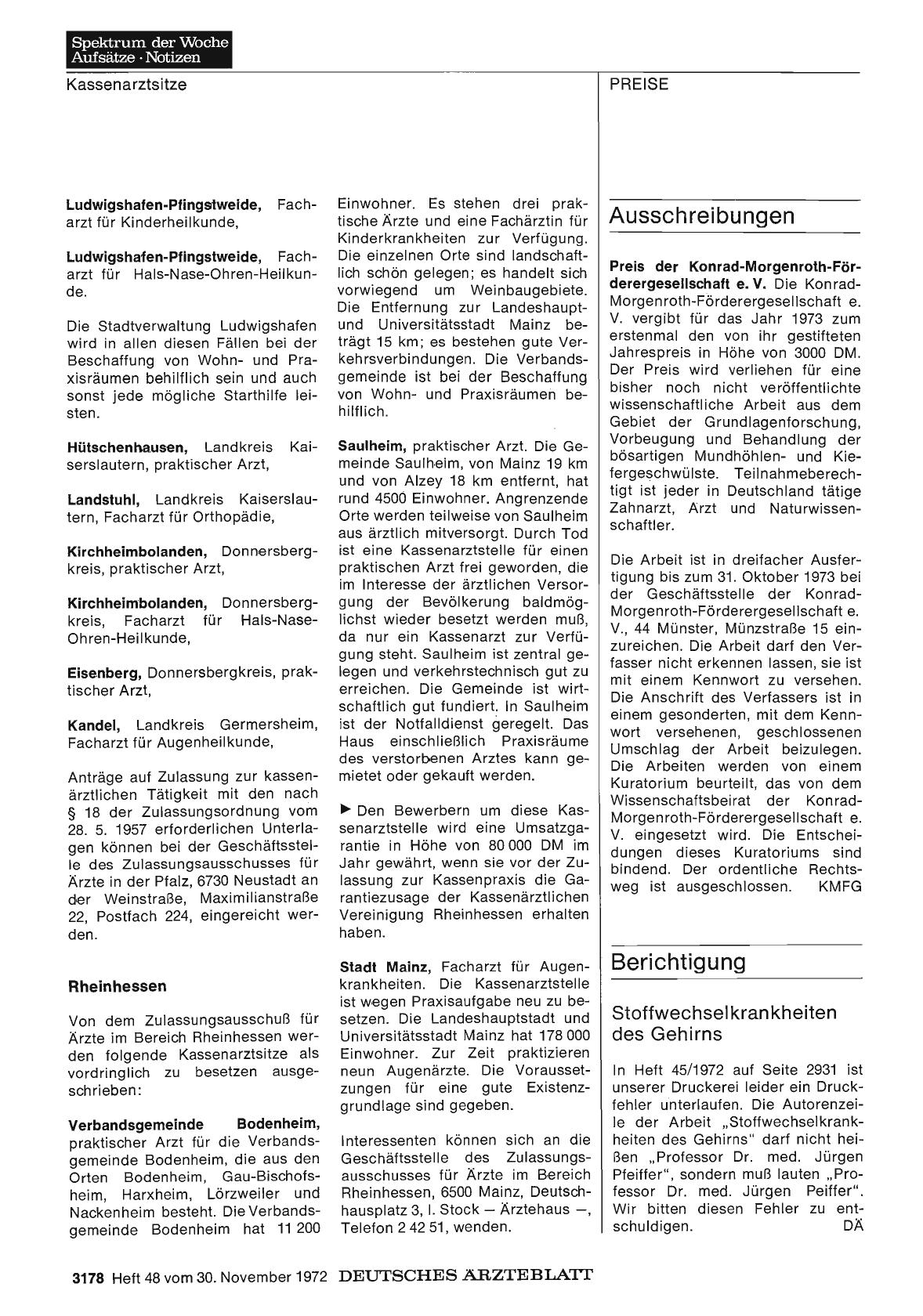 Vorschauseite 1: Ausschreibungen