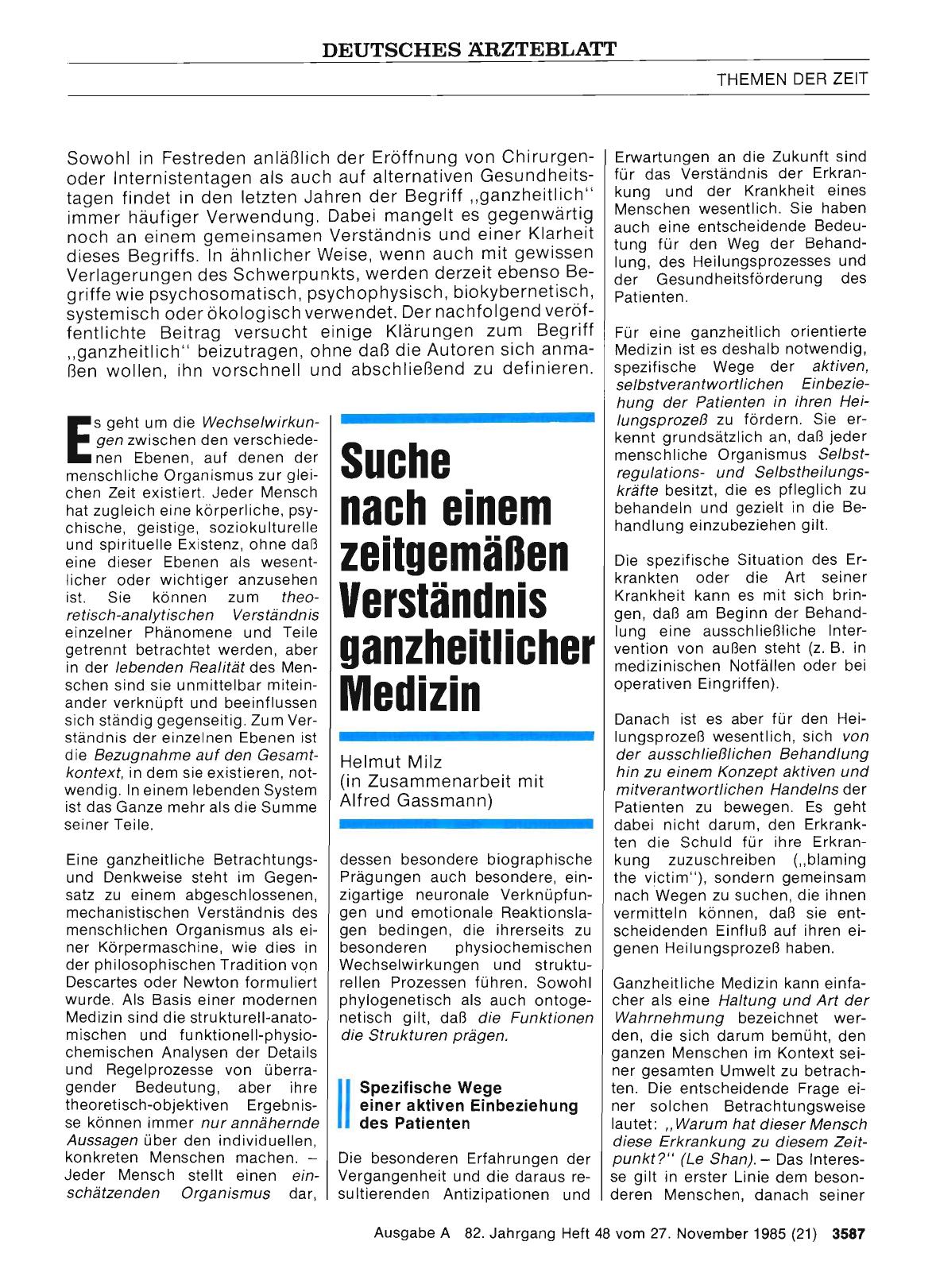 Vorschauseite 1: Suche nach einem zeitgemäßen Verständnis ganzheitlicher Medizin