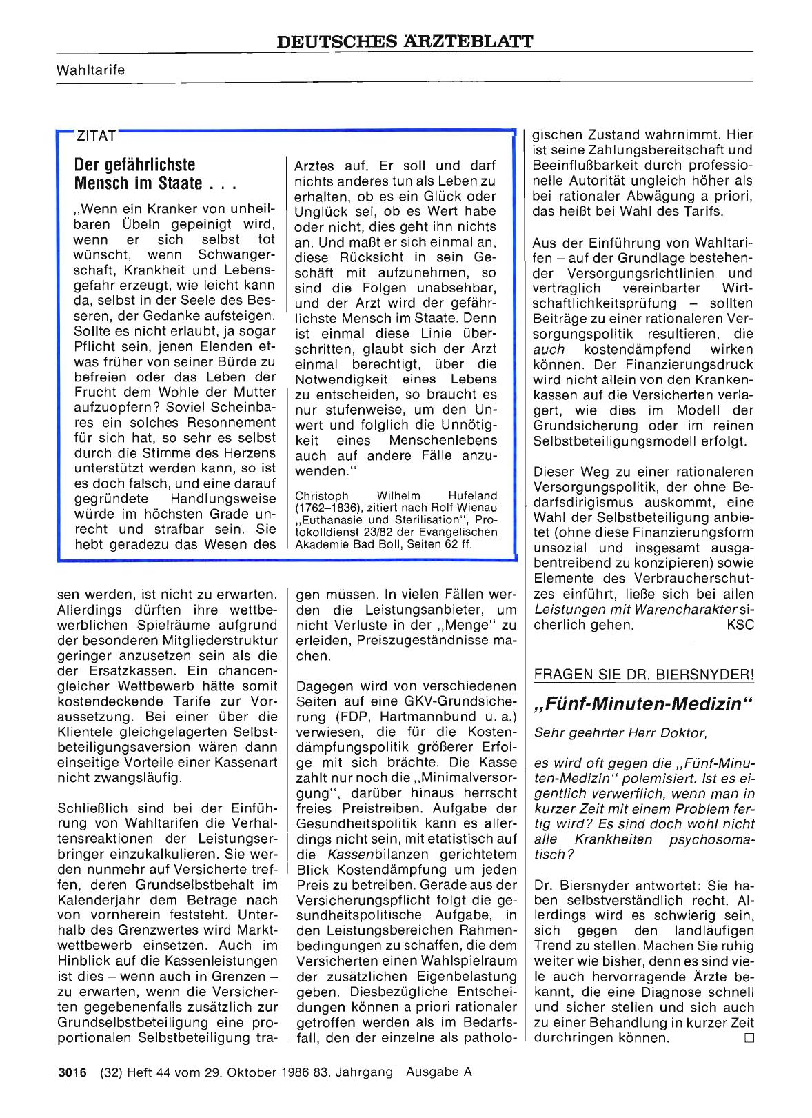 Vorschauseite 1: FRAGEN SIE DR. BIERSNYDER! „Fünf-Minuten-Medizin“