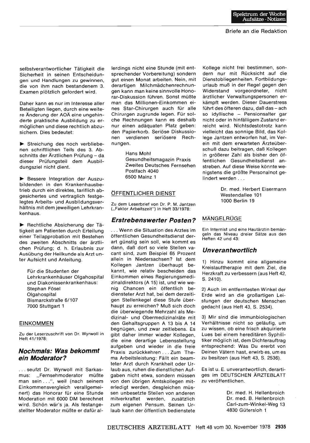 Vorschauseite 1: Geburtstage: Hanns-Joachim Wirzbach fünfzig Jahre