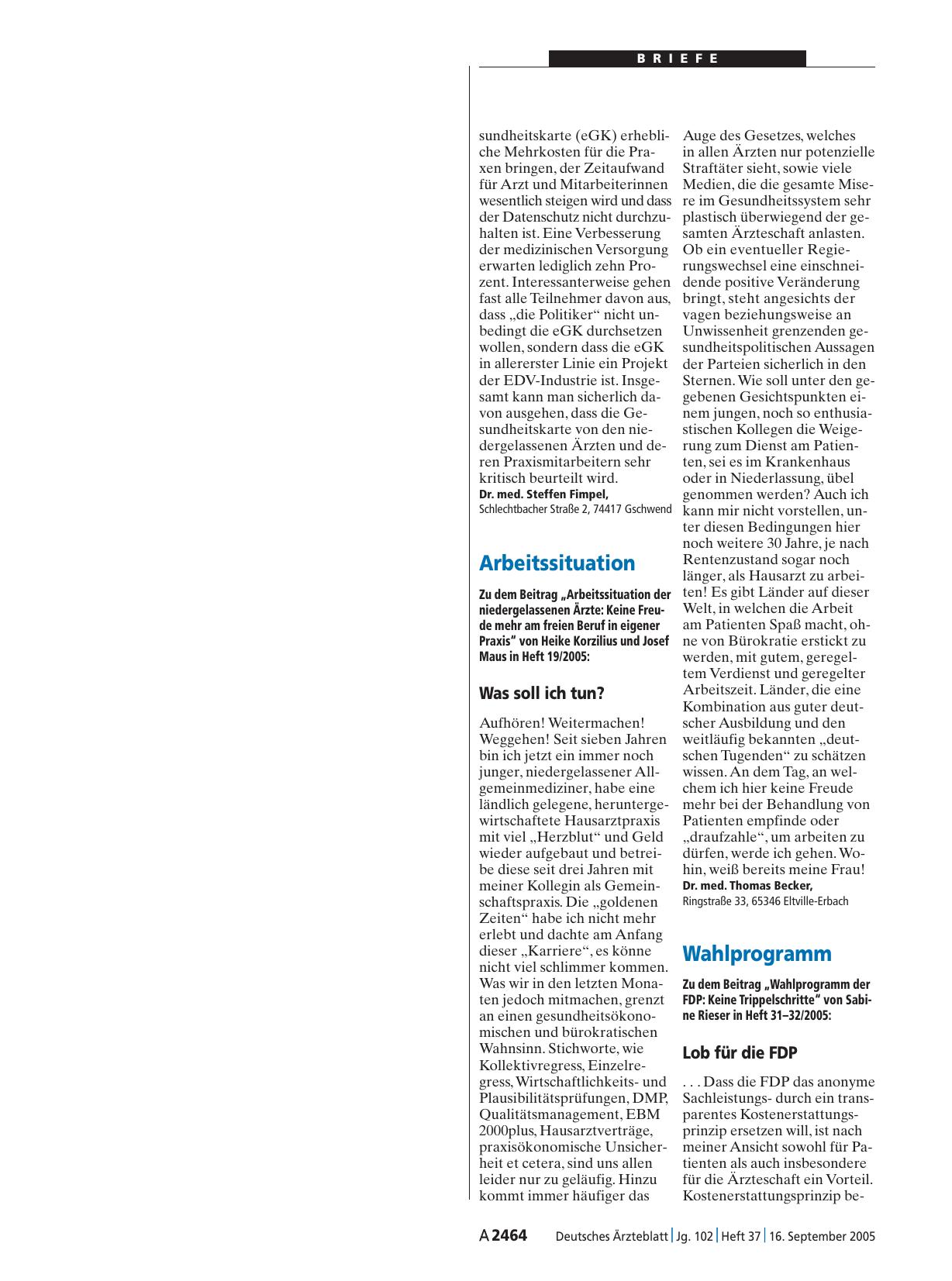 Vorschauseite 1: Wahlprogramm: Lob für die FDP