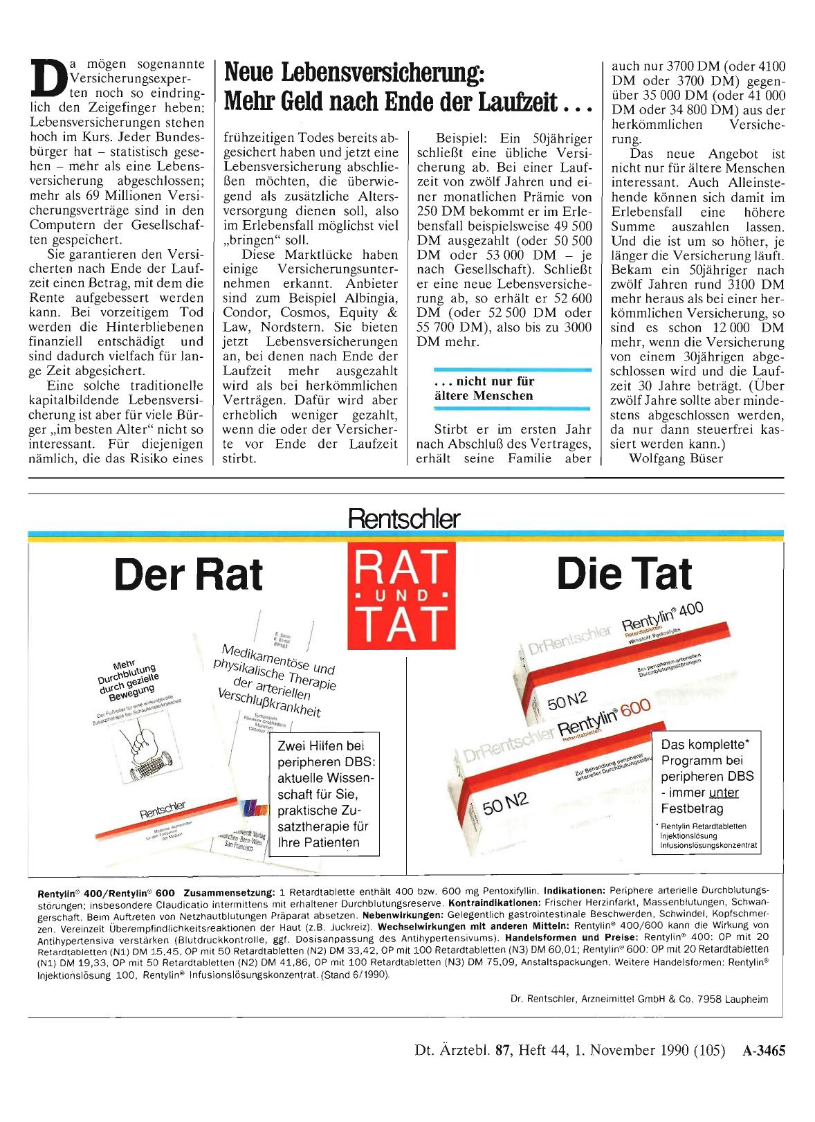 Vorschauseite 1: Neue Lebensversicherung: Mehr Geld nach Ende der Laufzeit. ..