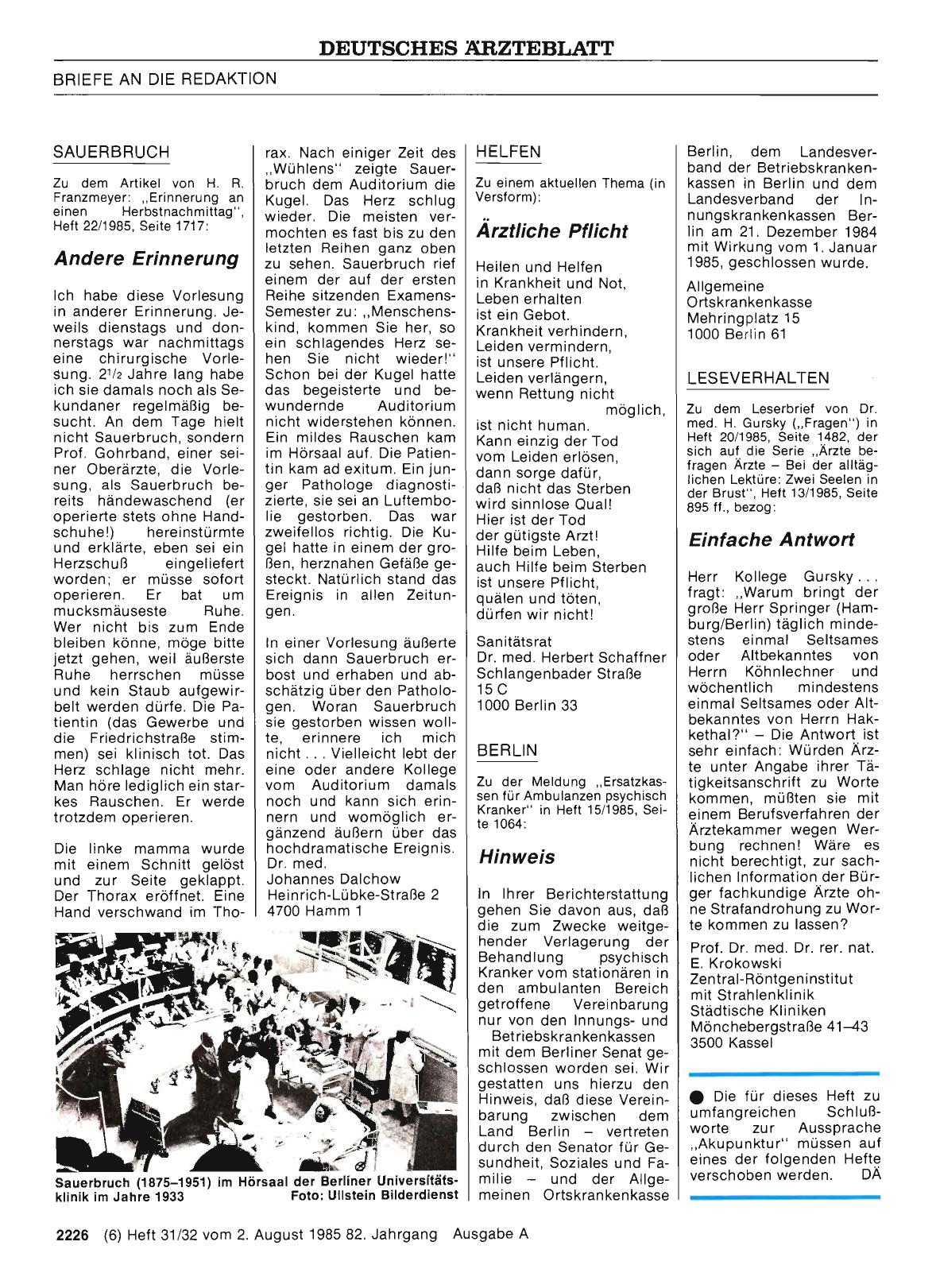 Vorschauseite 1: BERLIN: Hinweis