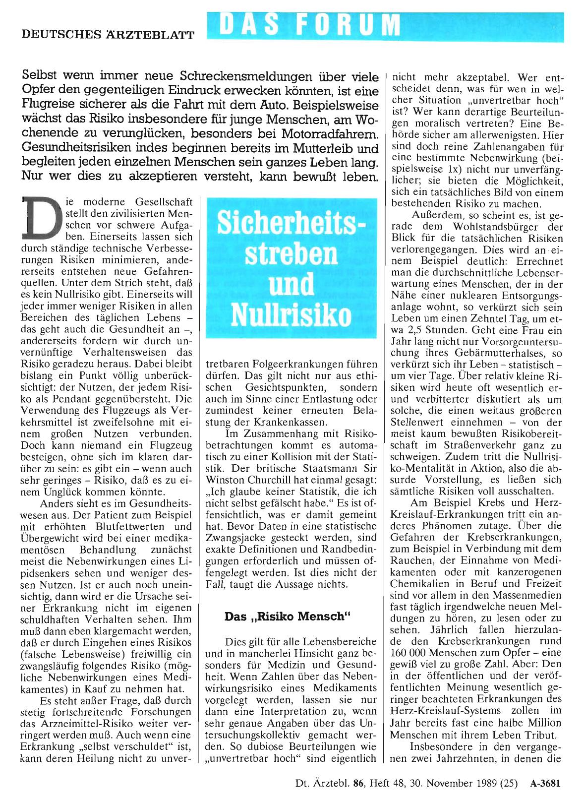 Vorschauseite 1: Sicherheitsstreben und Nullrisiko