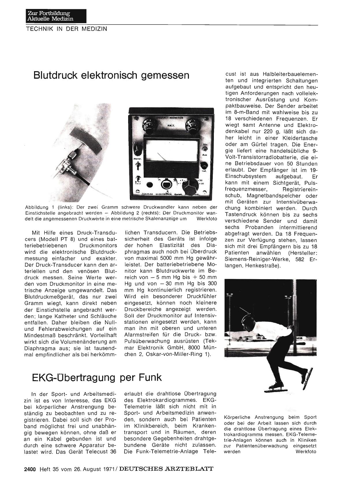 Vorschauseite 1: EKG-Übertragung per Funk
