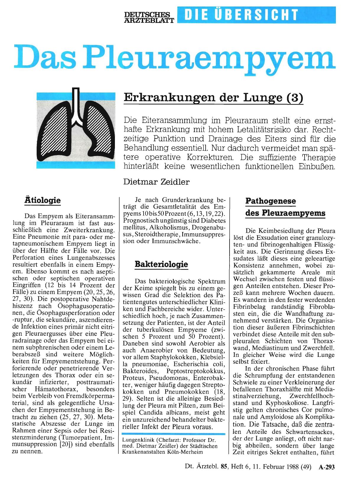 Vorschauseite 1: Das Pleuraempyem