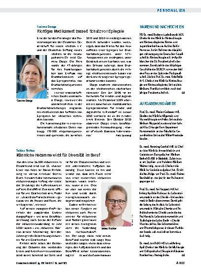 Vorschauseite 1: Namen und Nachrichten