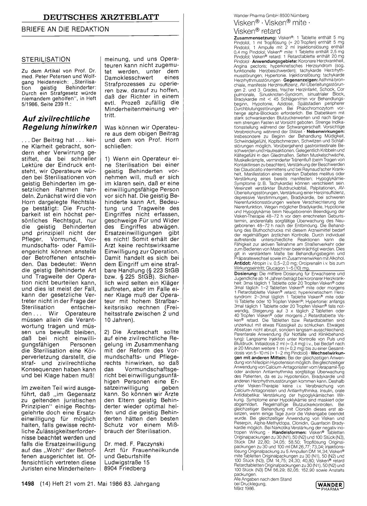 Vorschauseite 1: STERILISATION: Auf zivilrechtliche Regelung hinwirken