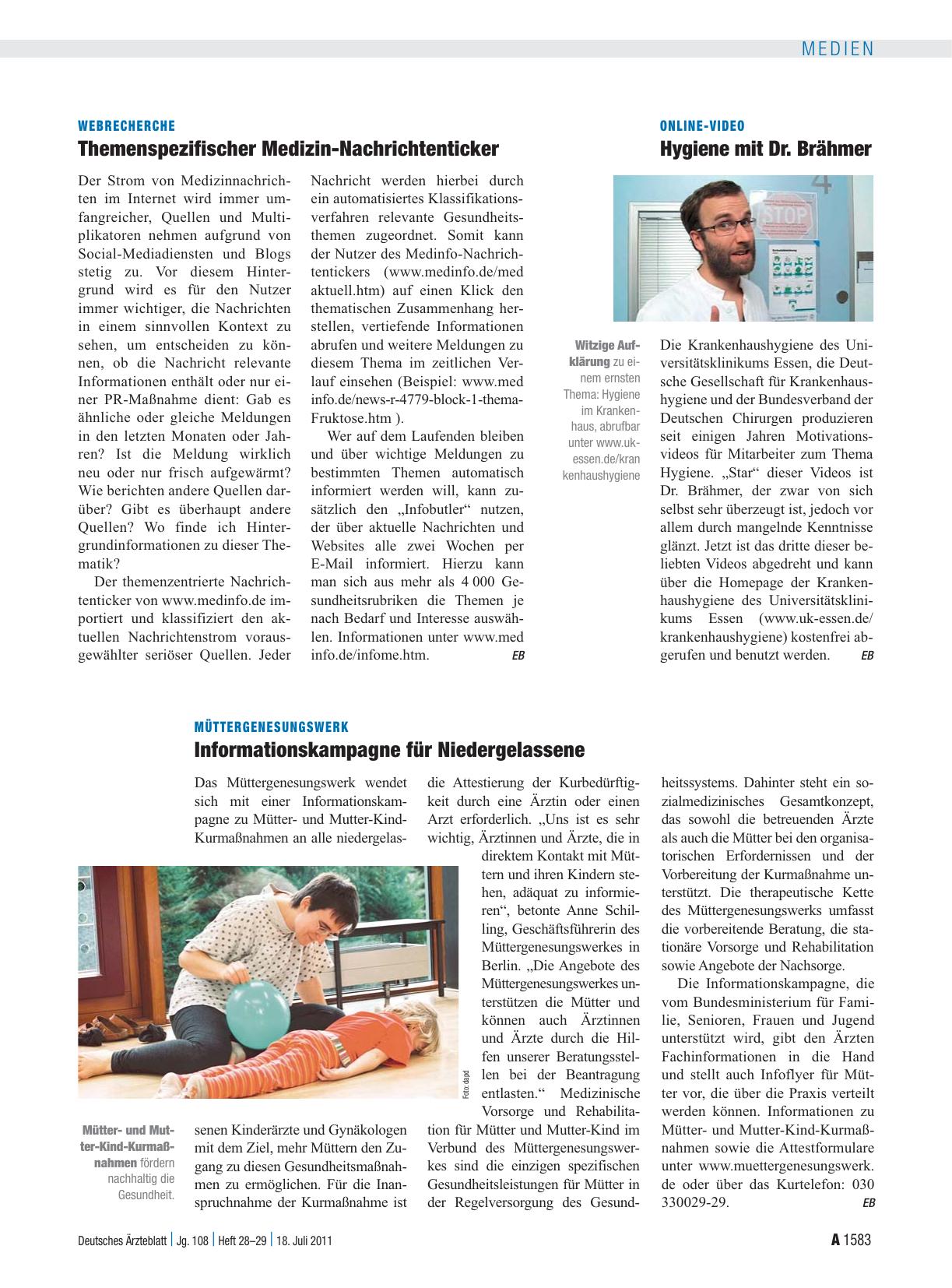Vorschauseite 1: Online-Video: Hygiene mit Dr. Brähmer