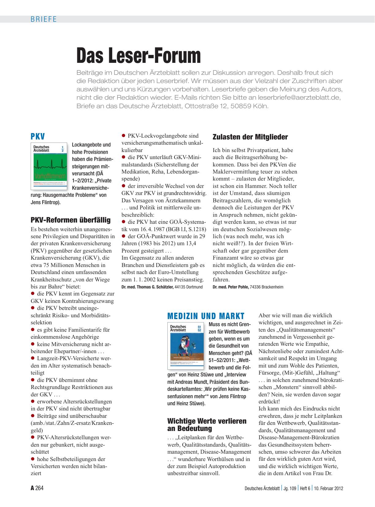Vorschauseite 1: Medizin und Markt: Wichtige Werte verlieren an Bedeutung