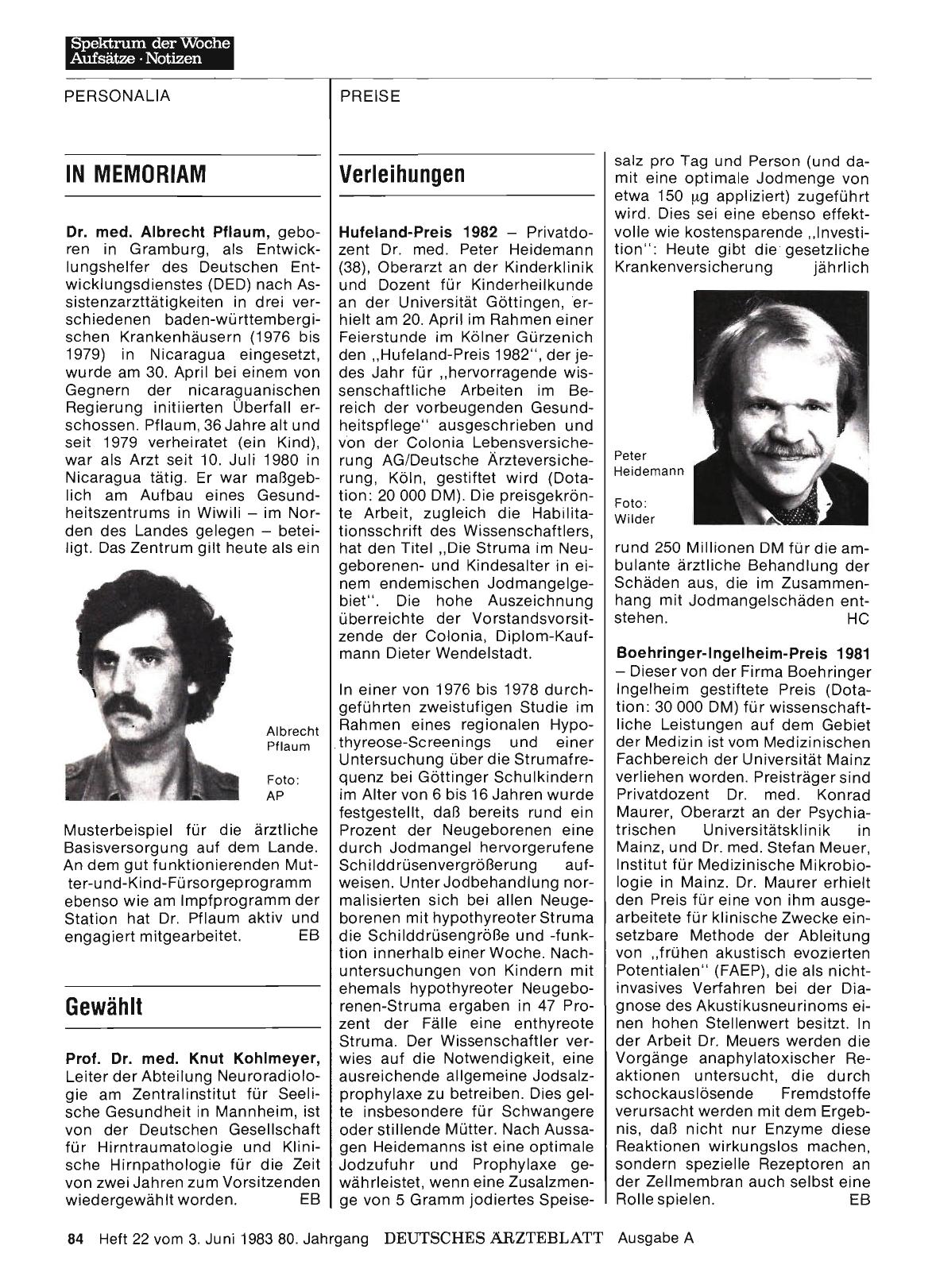 Vorschauseite 1: Verleihungen