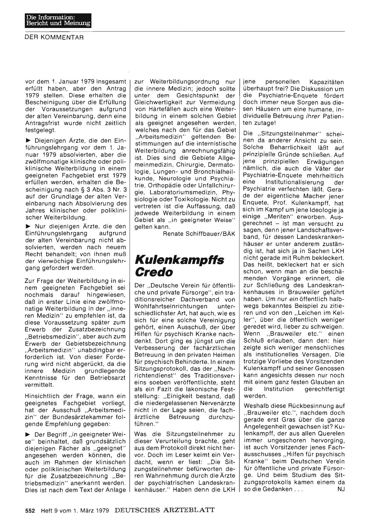 Vorschauseite 1: Kulenkampffs Credo