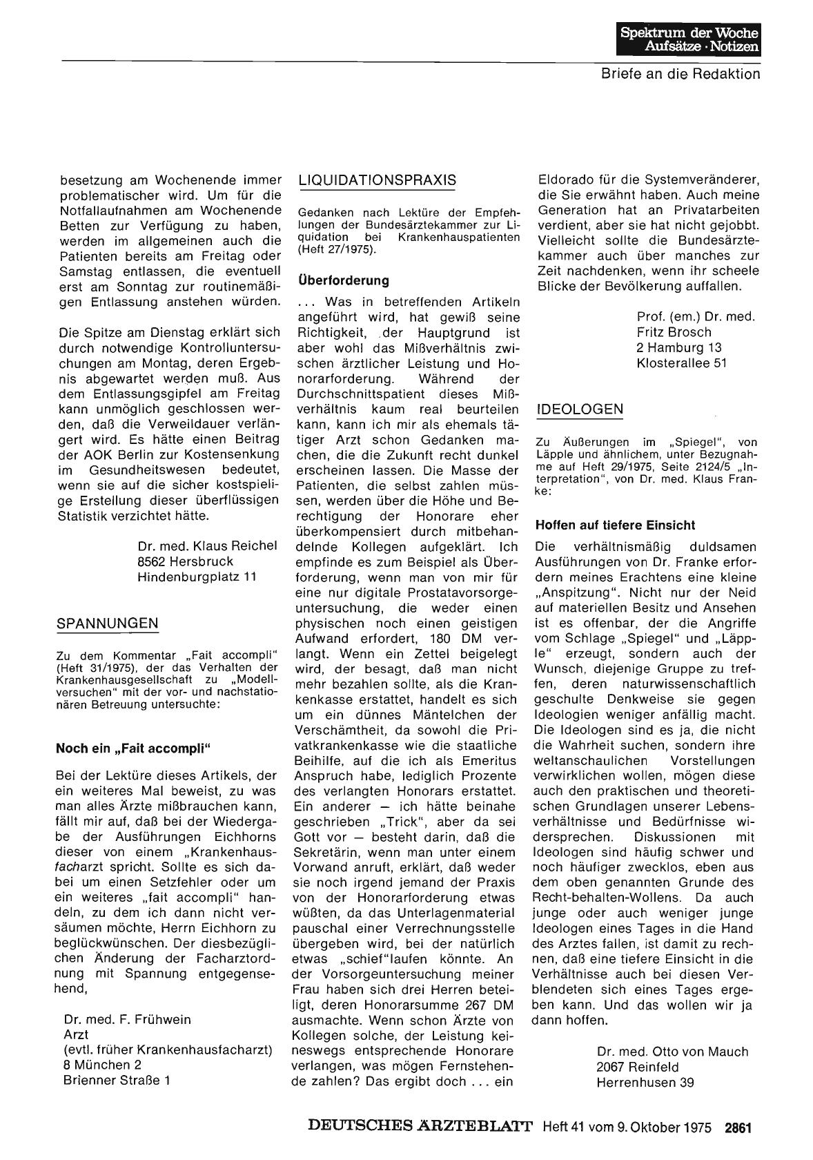 Vorschauseite 1: SPANNUNGEN: Noch ein „Fait accompli“