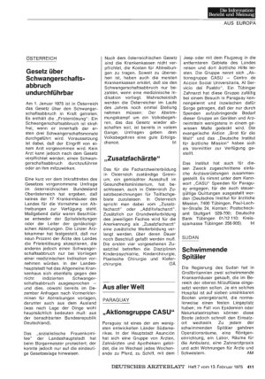 Vorschauseite 1: Österreich: Gesetz über Schwangerschaftsabbruch undurchführbar