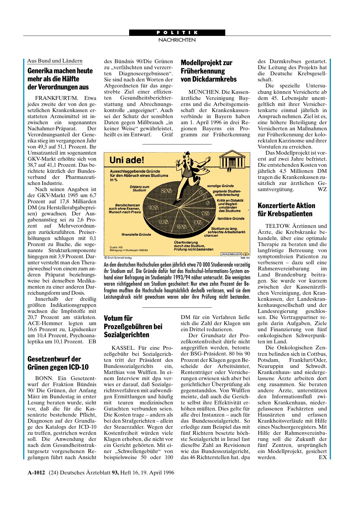 Vorschauseite 1: Uni ade!