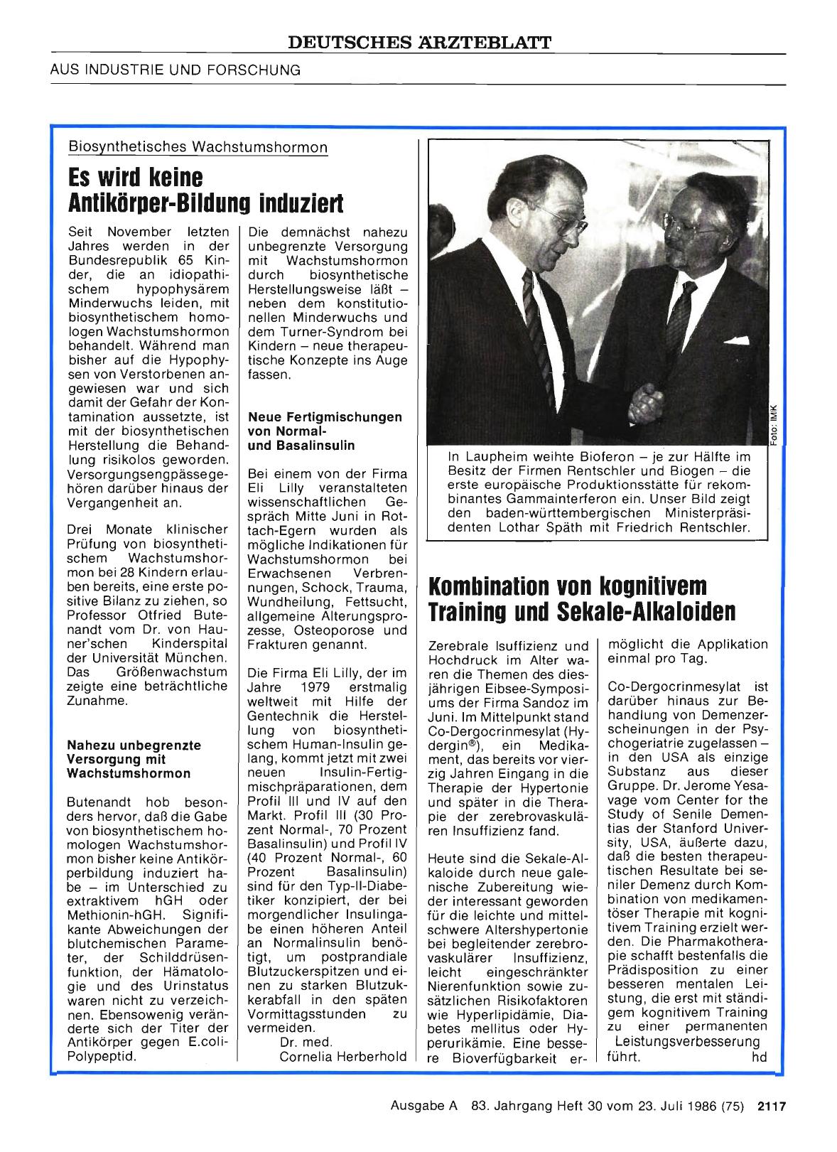 Vorschauseite 1: Kombination von kognitivem Training und Sekale-Alkaloiden