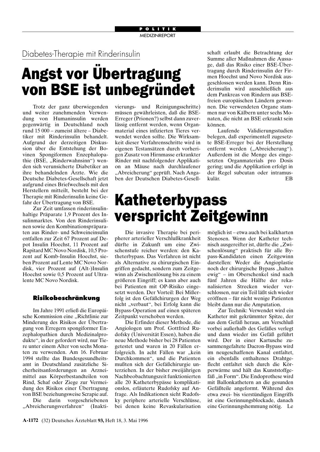 Vorschauseite 1: Katheterbypass verspricht Zeitgewinn