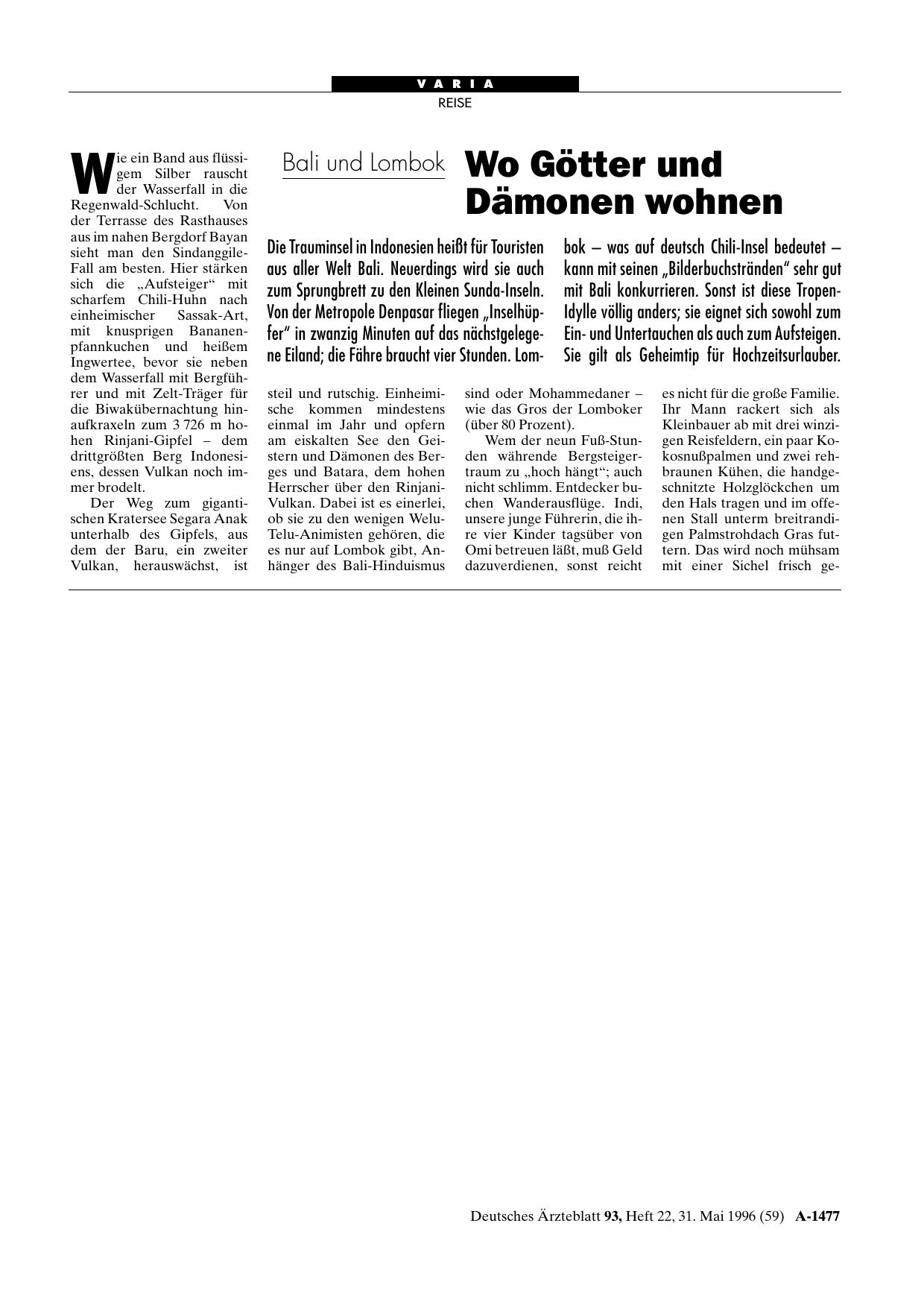 Vorschauseite 1: Bali und Lombok