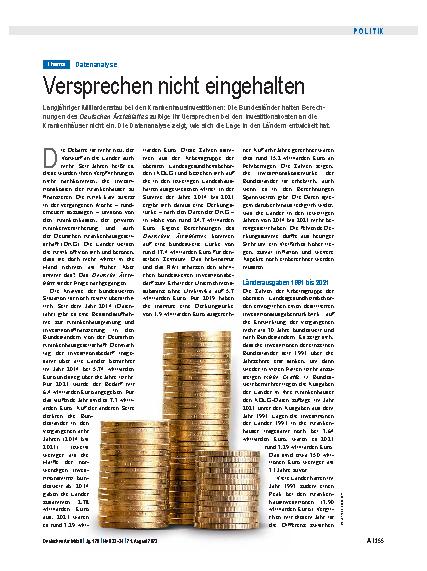 Vorschauseite 1: Datenanalyse: Versprechen nicht eingehalten