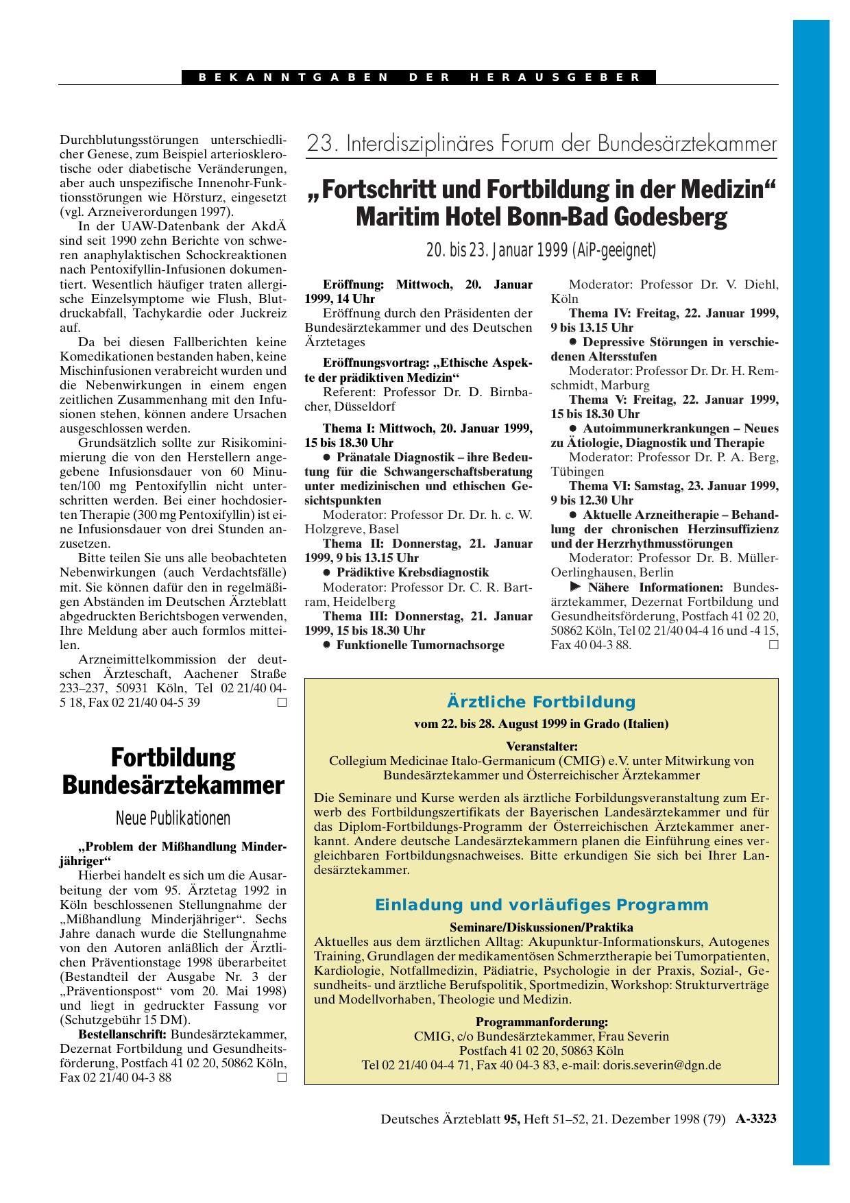 Vorschauseite 1: Ärztliche Fortbildung