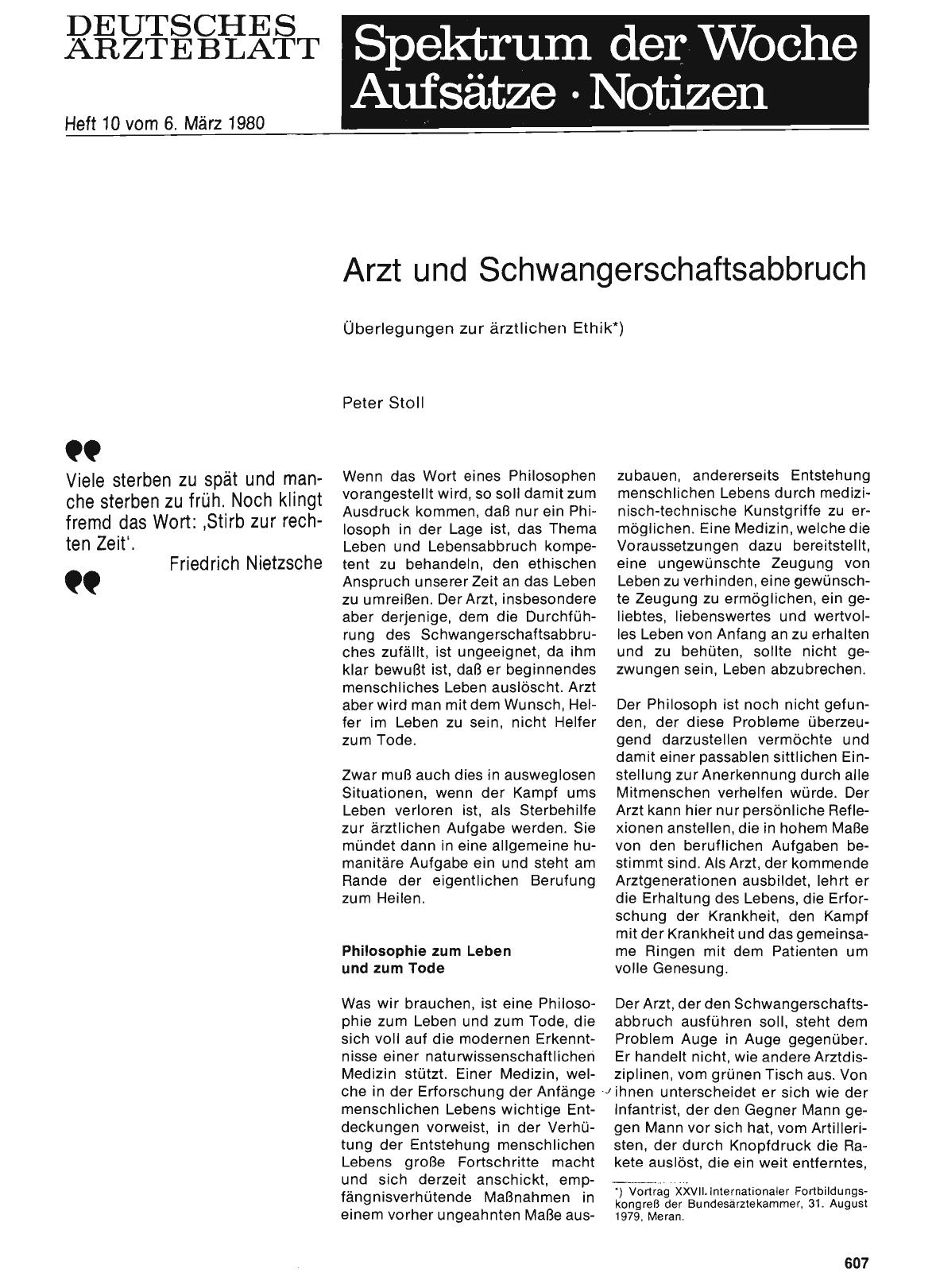 Vorschauseite 1: Arzt und Schwangerschaftsabbruch