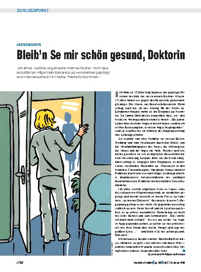 Vorschauseite 1: Arztgeschichte: Bleib’n Se mir schön gesund, Doktorin