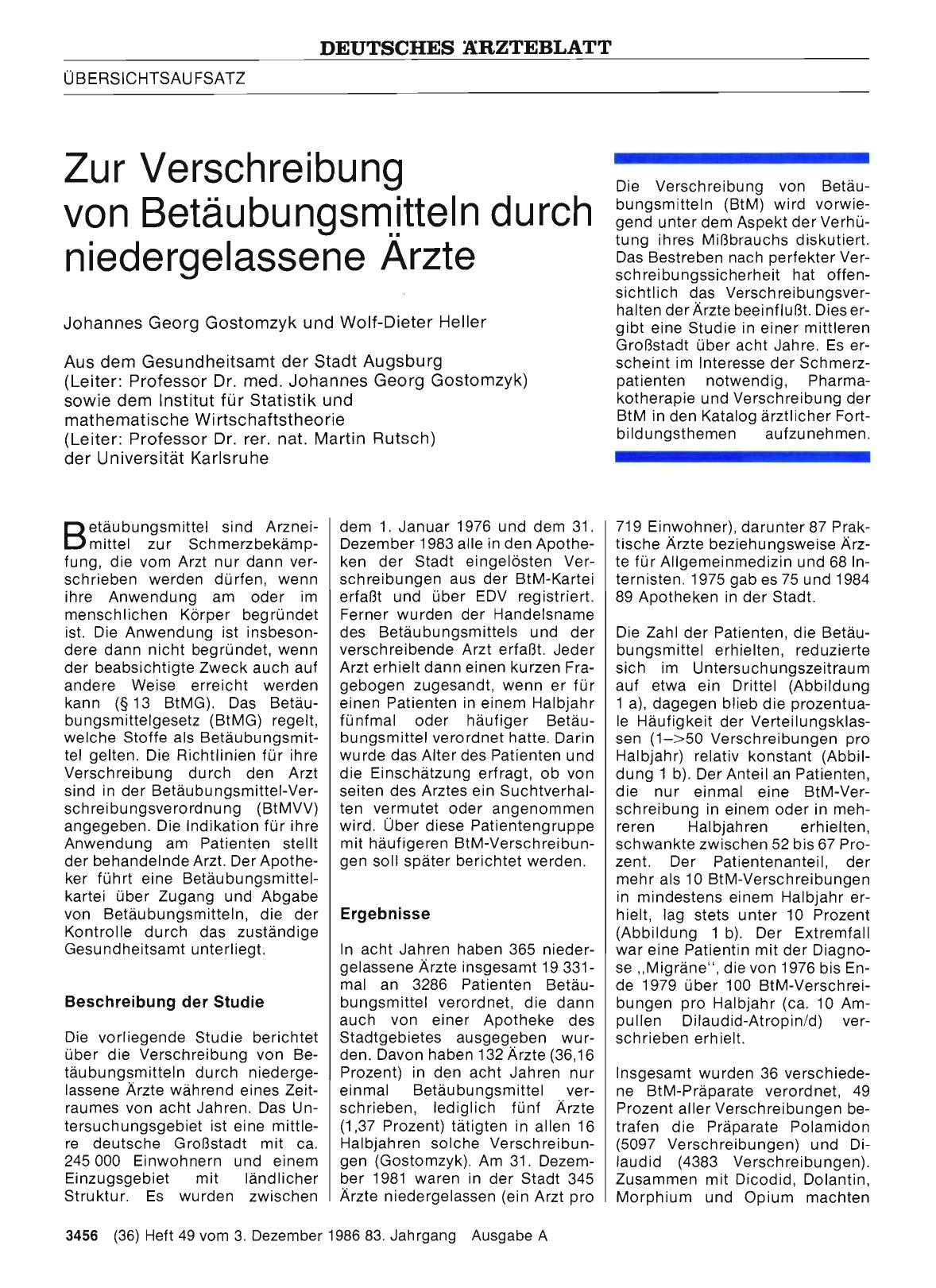 Vorschauseite 1: Zur Verschreibung von Betäubungsmitteln durch niedergelassene Ärzte