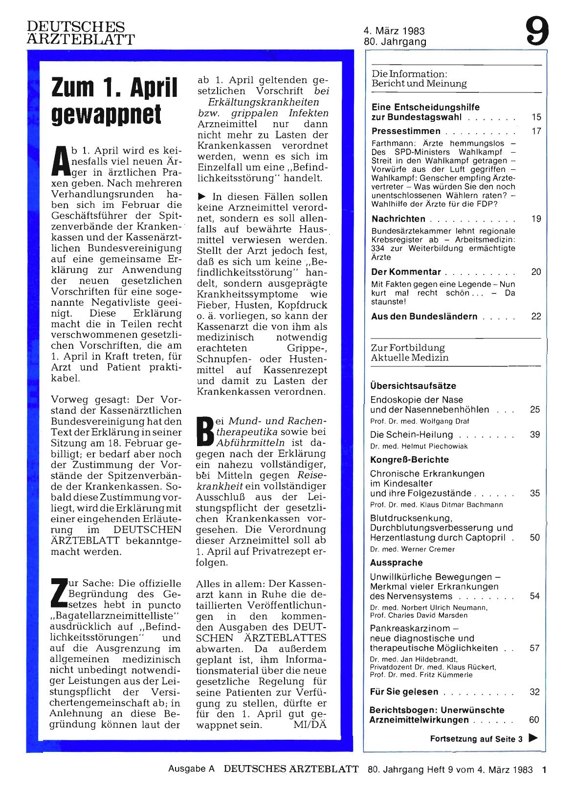 Vorschauseite 1: Zum 1. April gewappnet