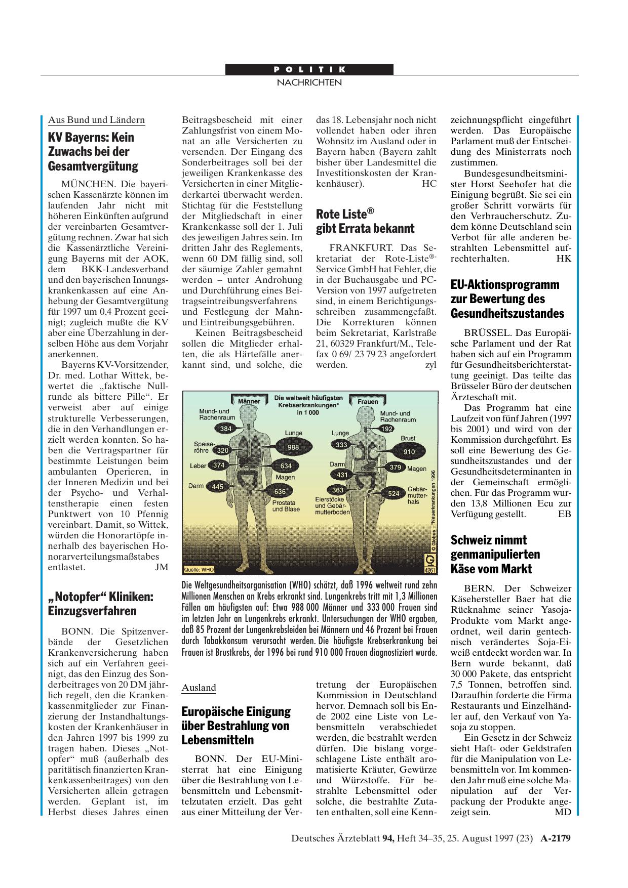 Vorschauseite 1: „Notopfer„ Kliniken: Einzugsverfahren