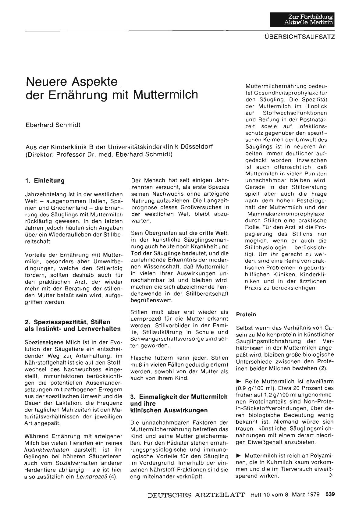 Vorschauseite 1: Neuere Aspekte der Ernährung mit Muttermilch