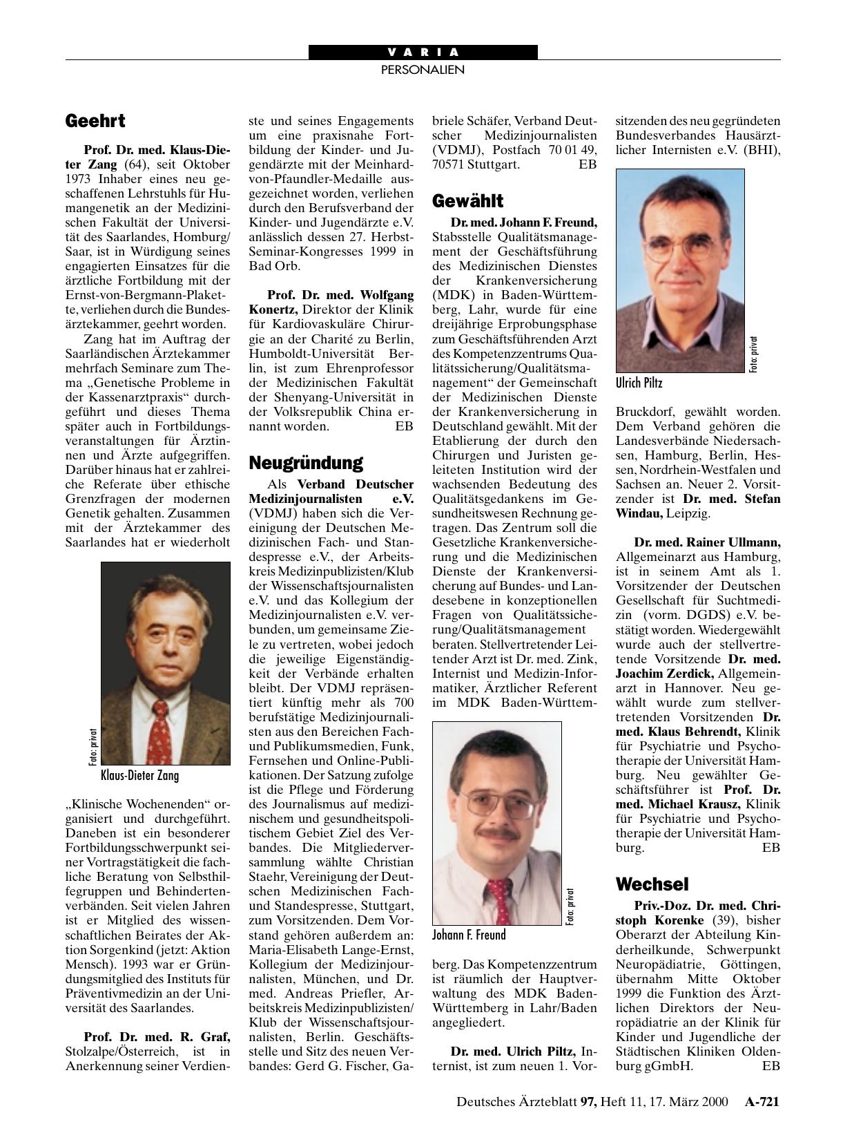Vorschauseite 1: Geehrt