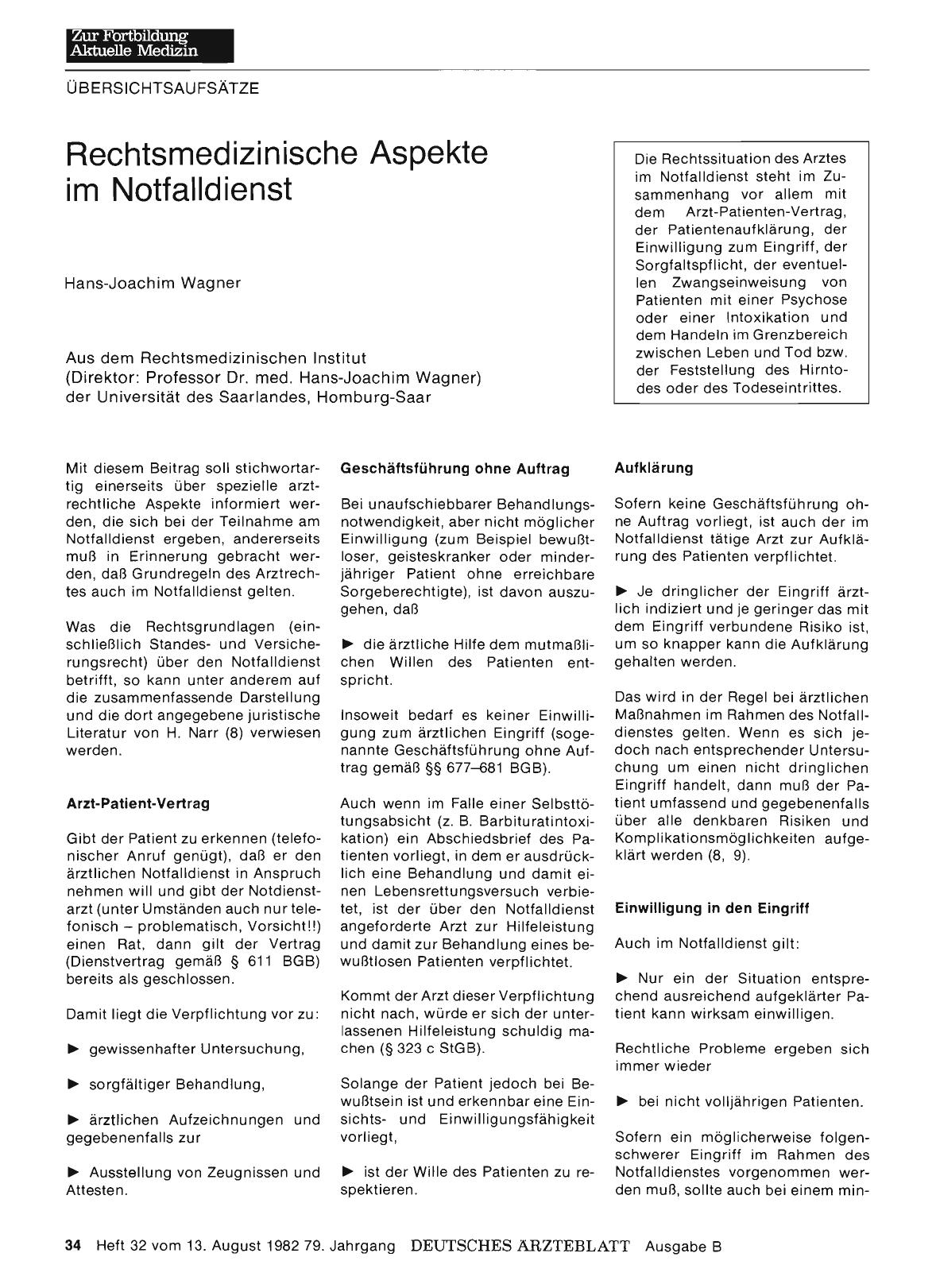 Vorschauseite 1: Rechtsmedizinische Aspekte im Notfalldienst