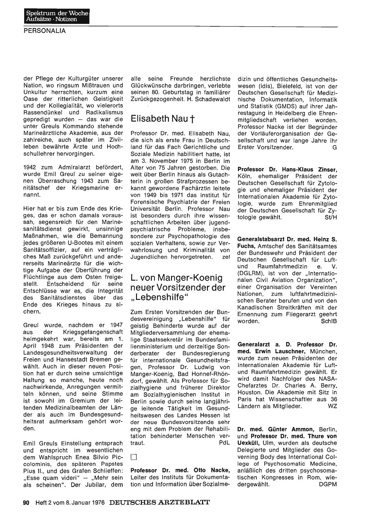 Vorschauseite 1: Professor Dr. med. Otto Nacke