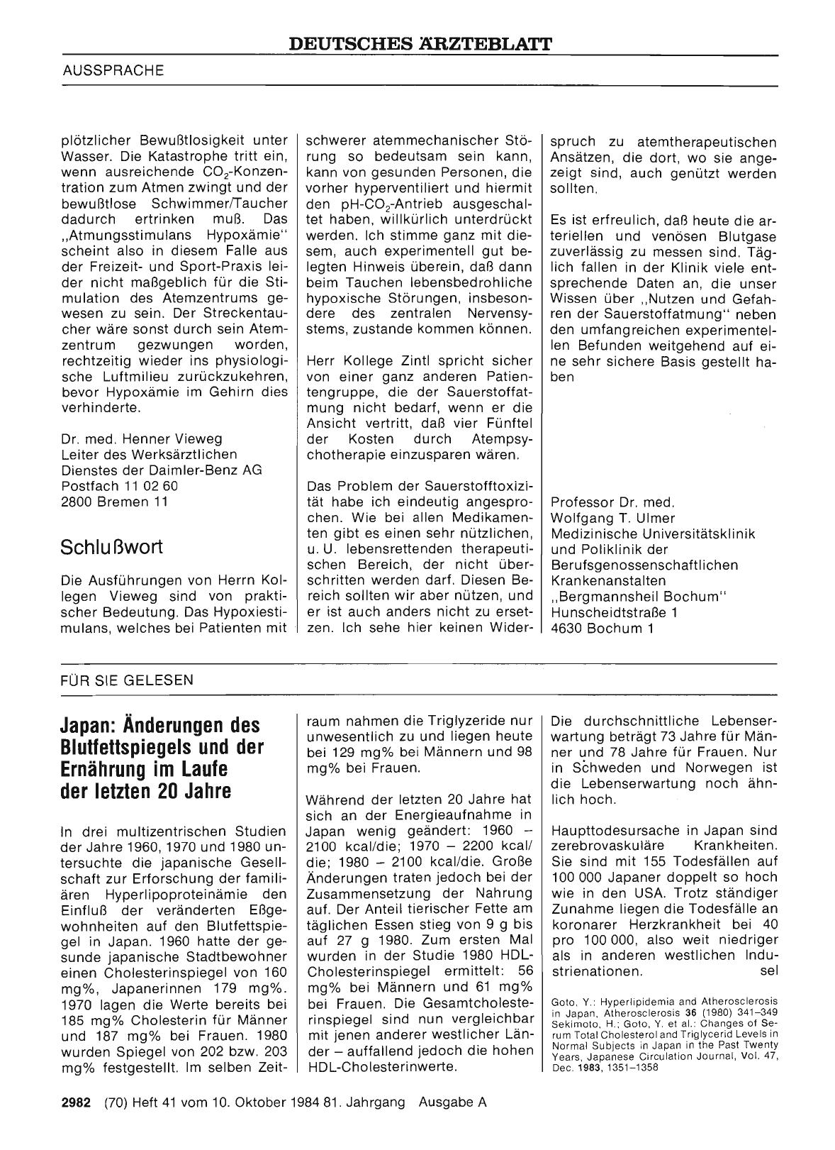 Vorschauseite 1: Nutzen und Gefahren der Sauerstoffatmung: Schlußwort