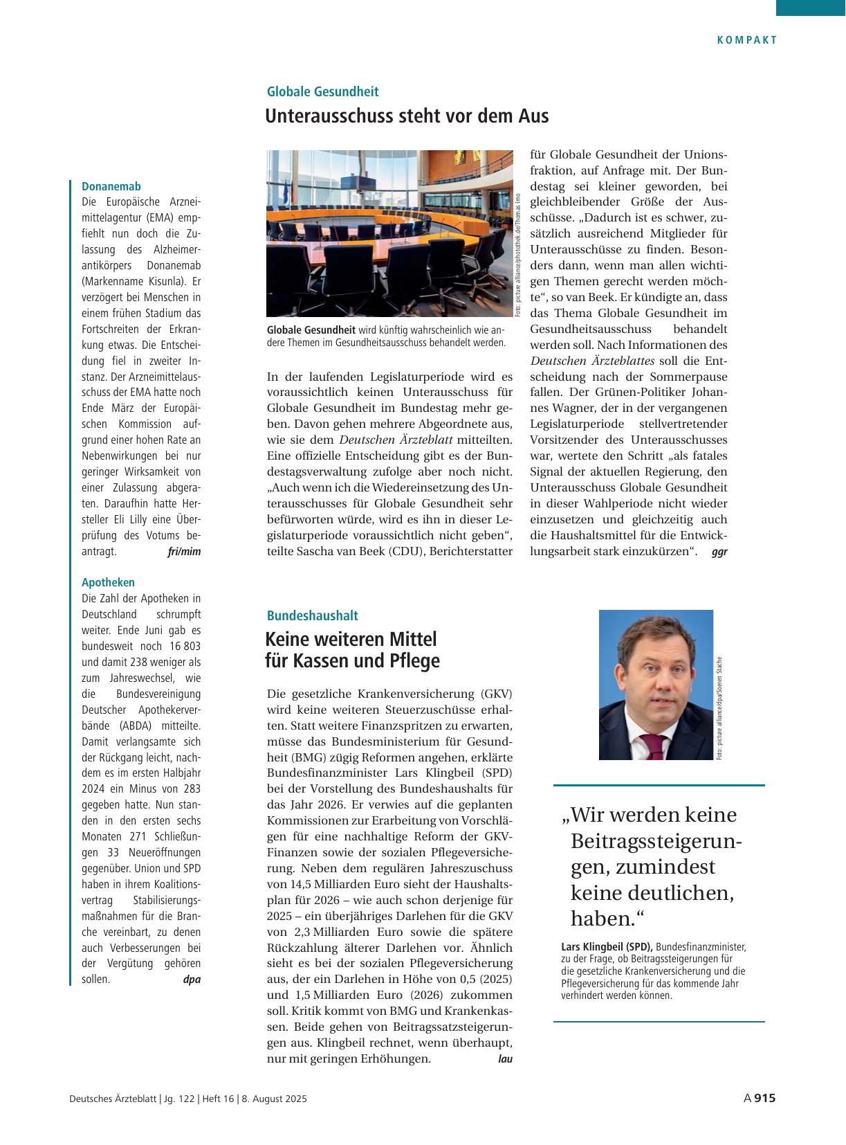 Vorschauseite 1: Donanemab / Apotheken