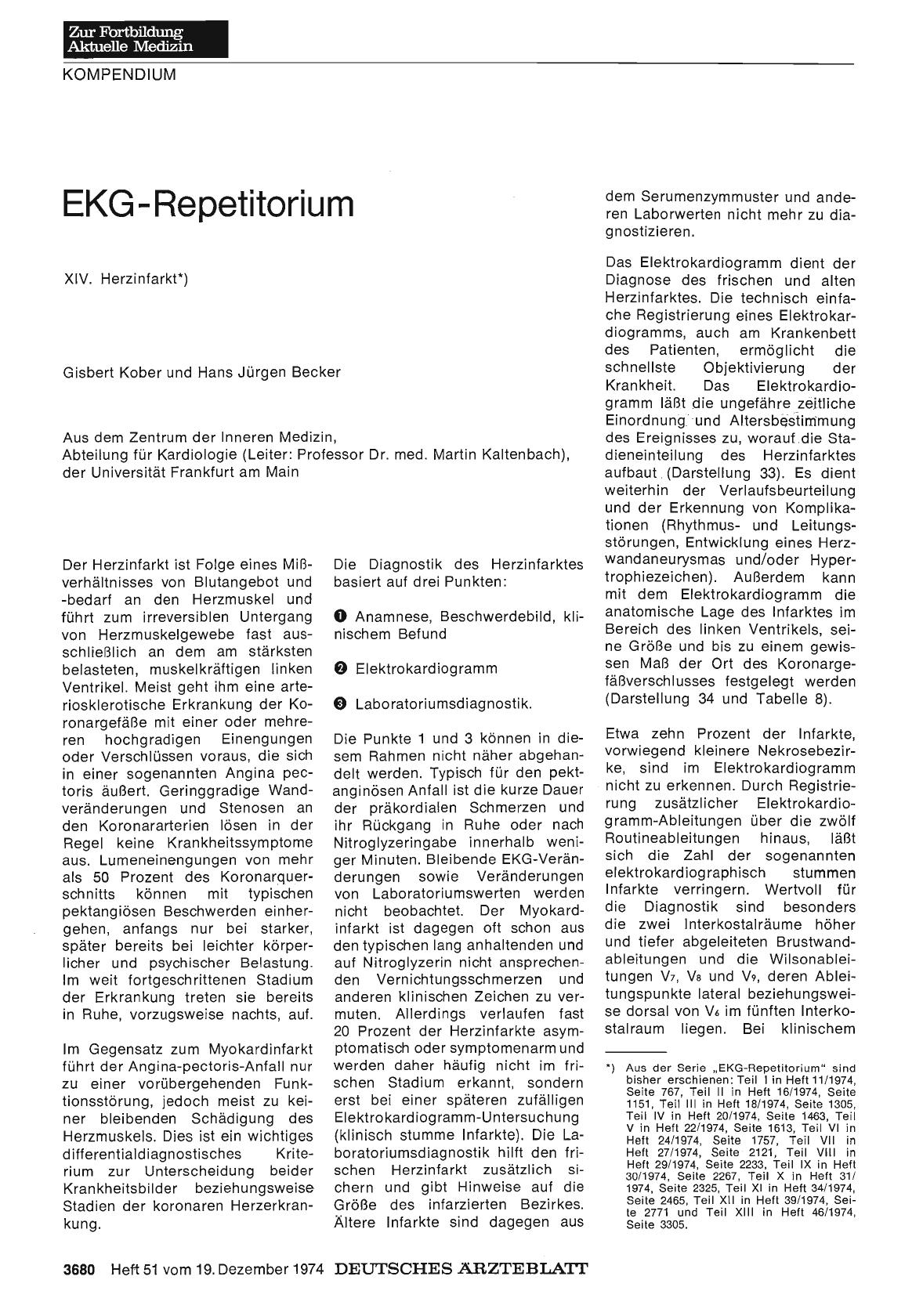 Vorschauseite 1: EKG - Repetitorium: XIV. Herzinfarkt