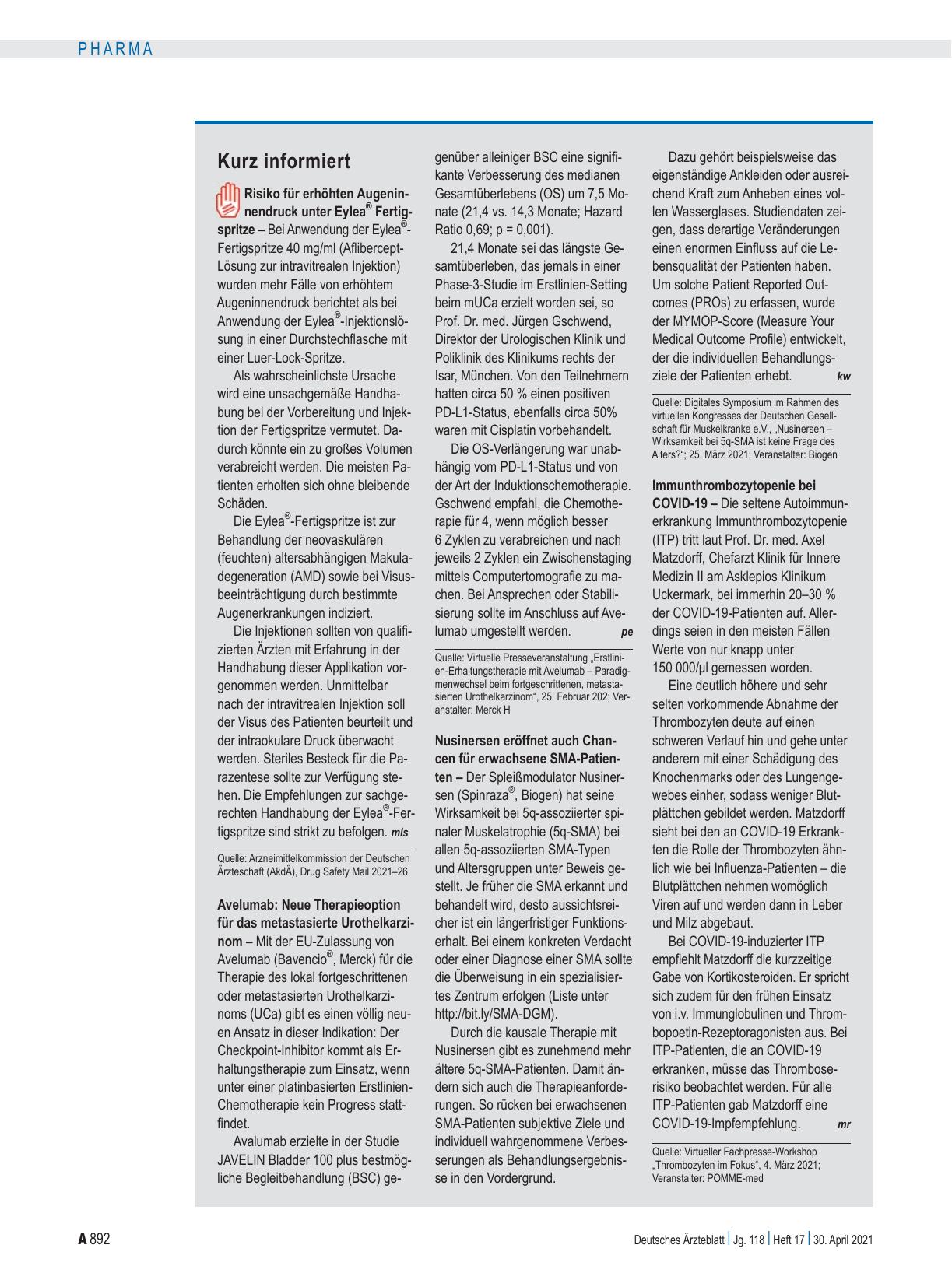 Vorschauseite 1: Kurz informiert