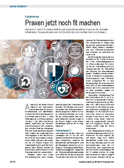 Vorschauseite 1: Digitalisierung: Praxen jetzt noch fit machen