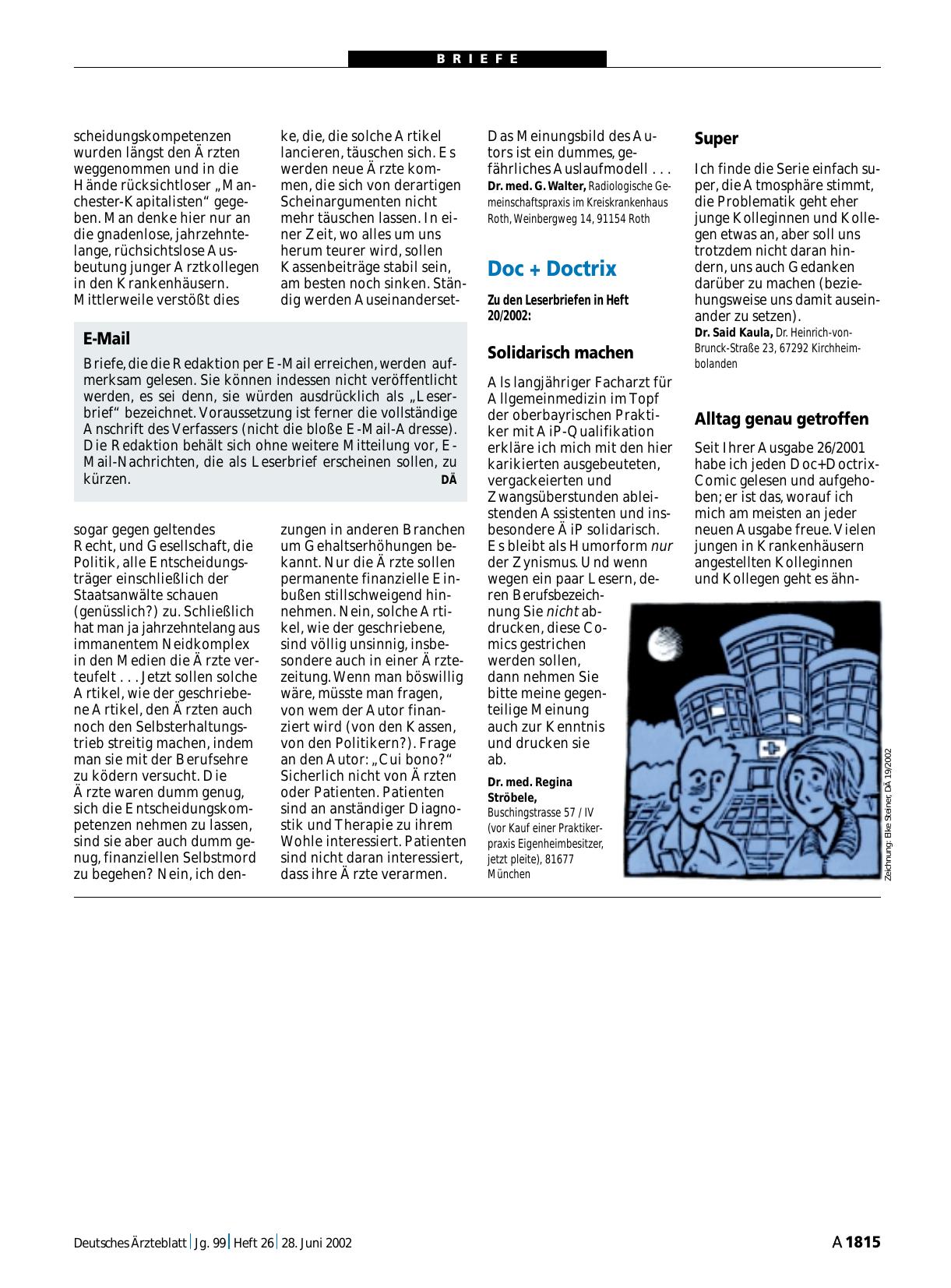 Vorschauseite 1: Doc + Doctrix: Solidarisch machen