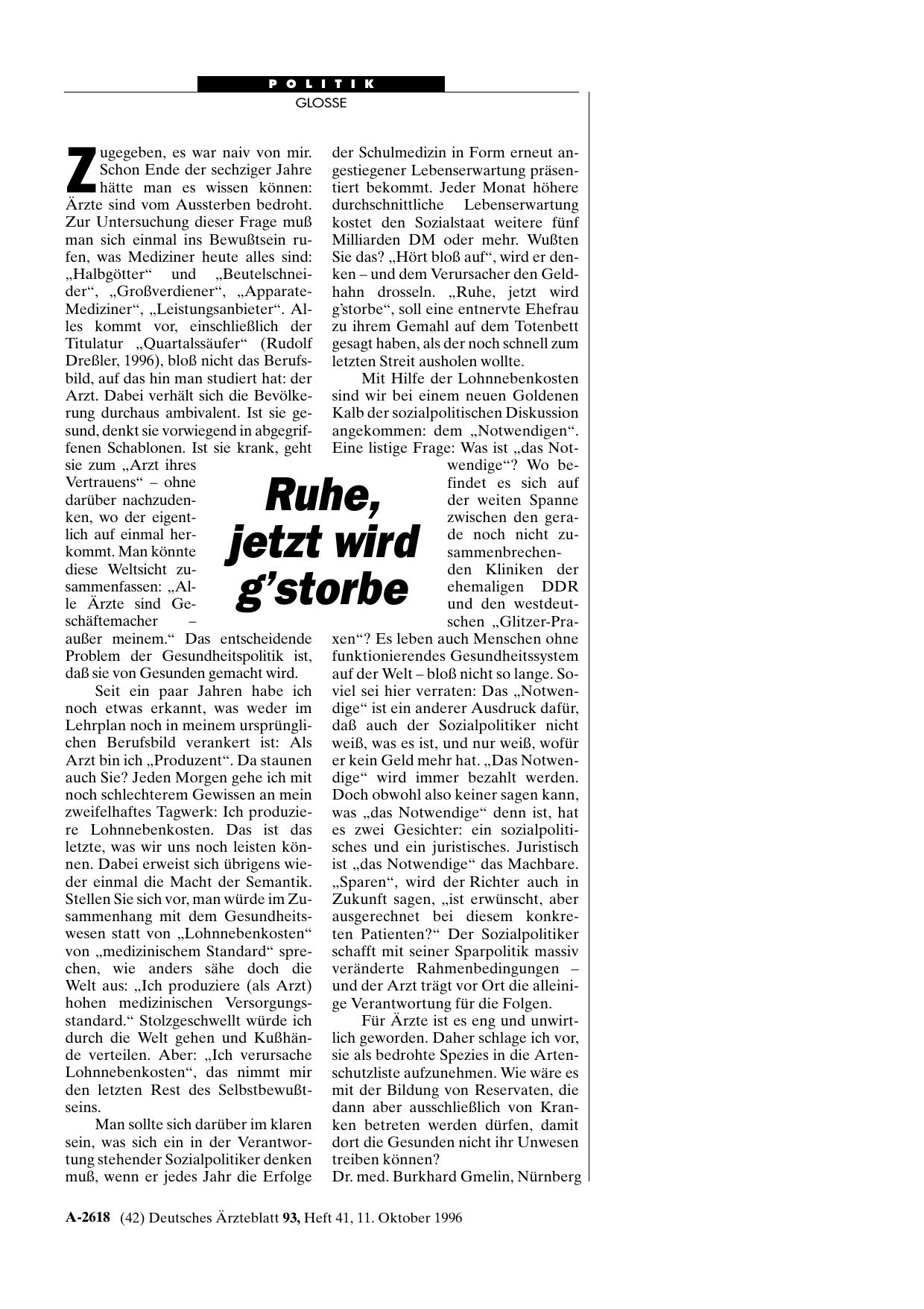 Vorschauseite 1: Ruhe, jetzt wird g'storbe